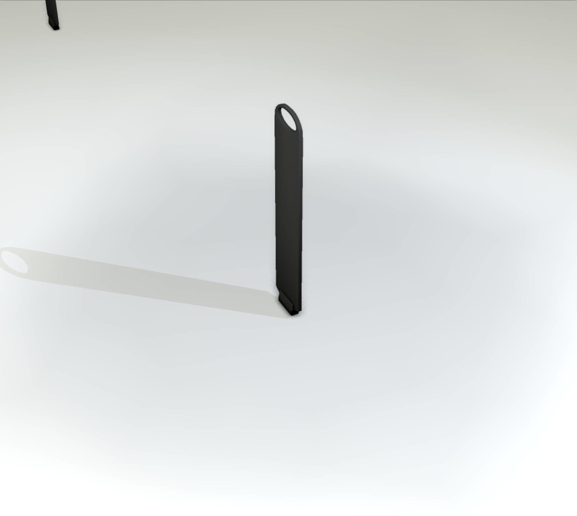 Yellow guide barrier 6 pointing left 628-10 Low-poly 3D model_37