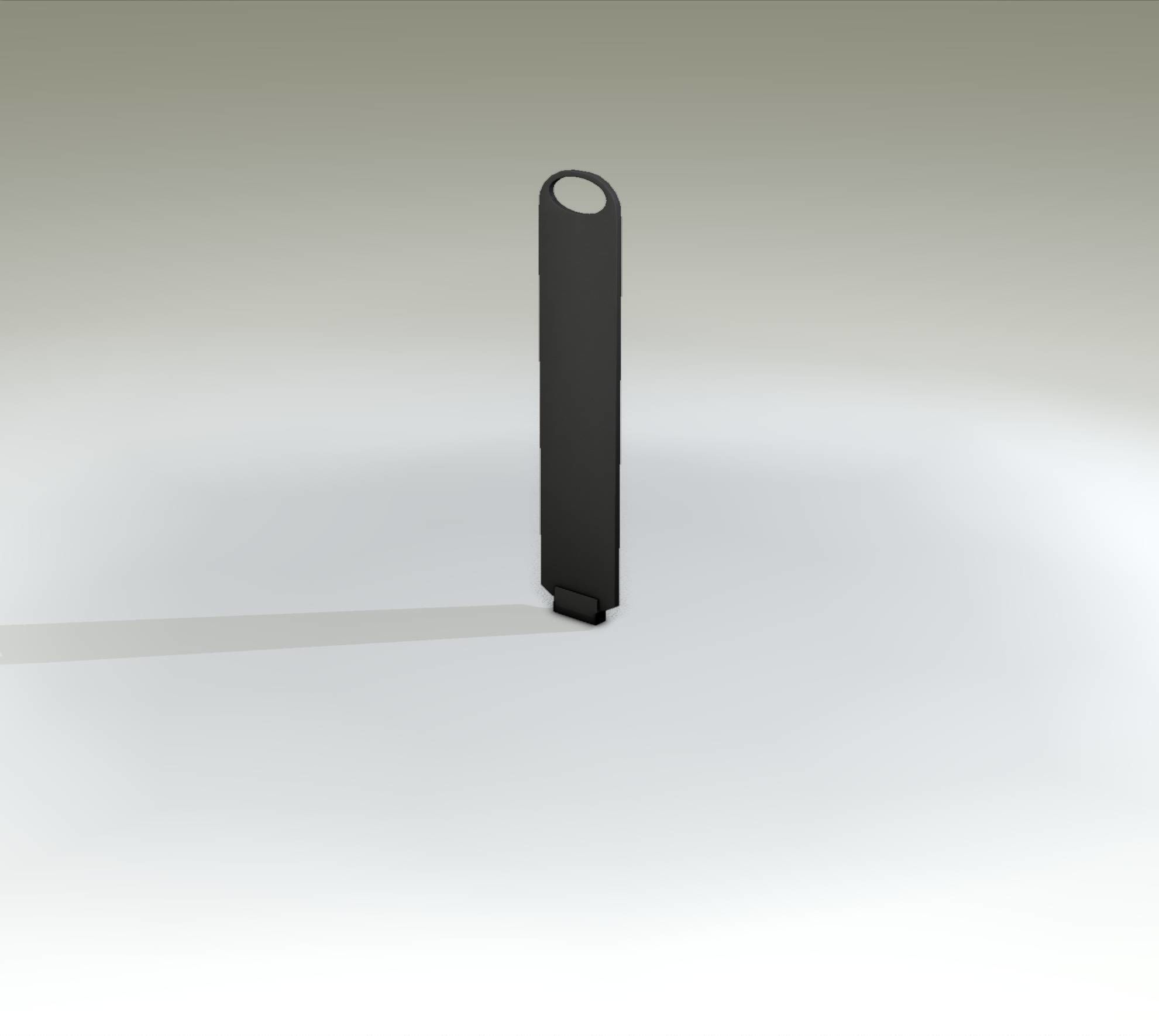 Yellow guide barrier 6 pointing left 628-10 Low-poly 3D model_11