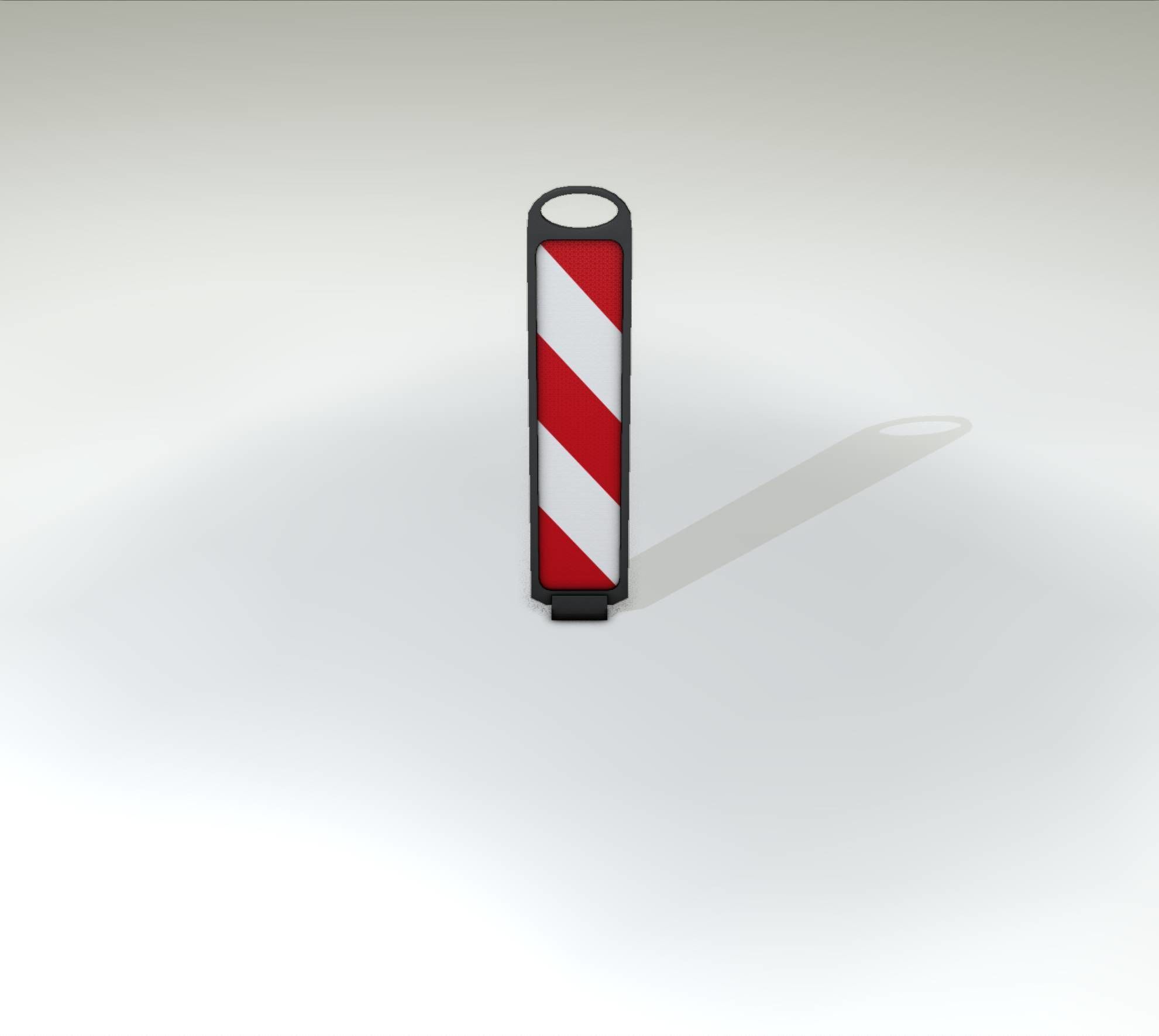 Yellow guide barrier 6 pointing left 628-10 Low-poly 3D model_45