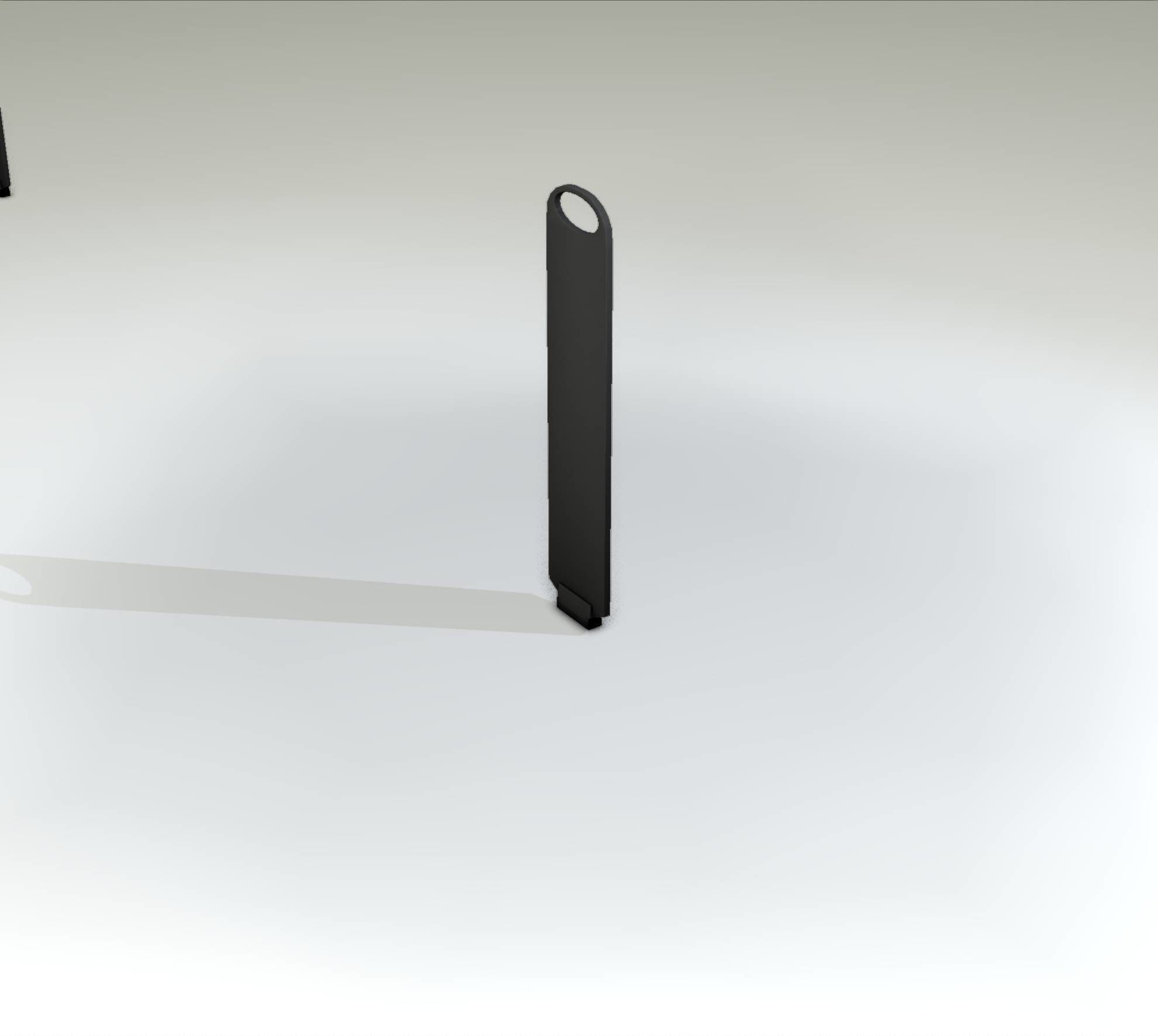 Yellow guide barrier 6 pointing left 628-10 Low-poly 3D model_12