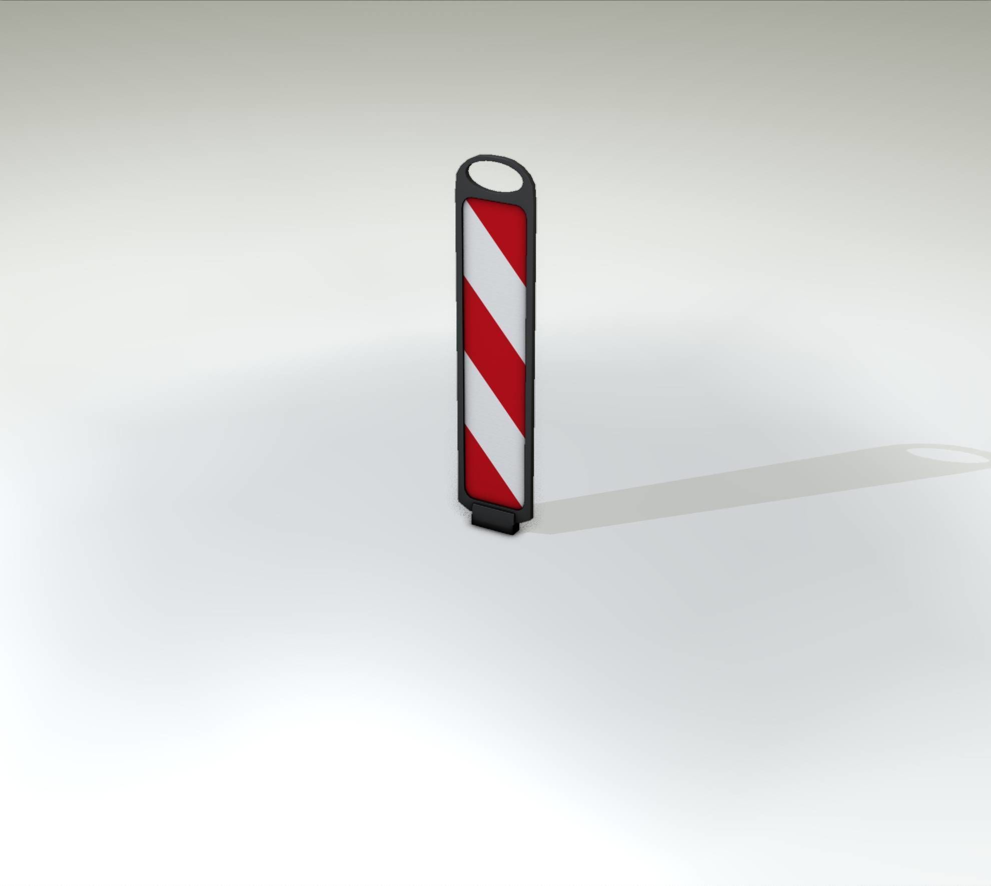 Yellow guide barrier 6 pointing left 628-10 Low-poly 3D model_47