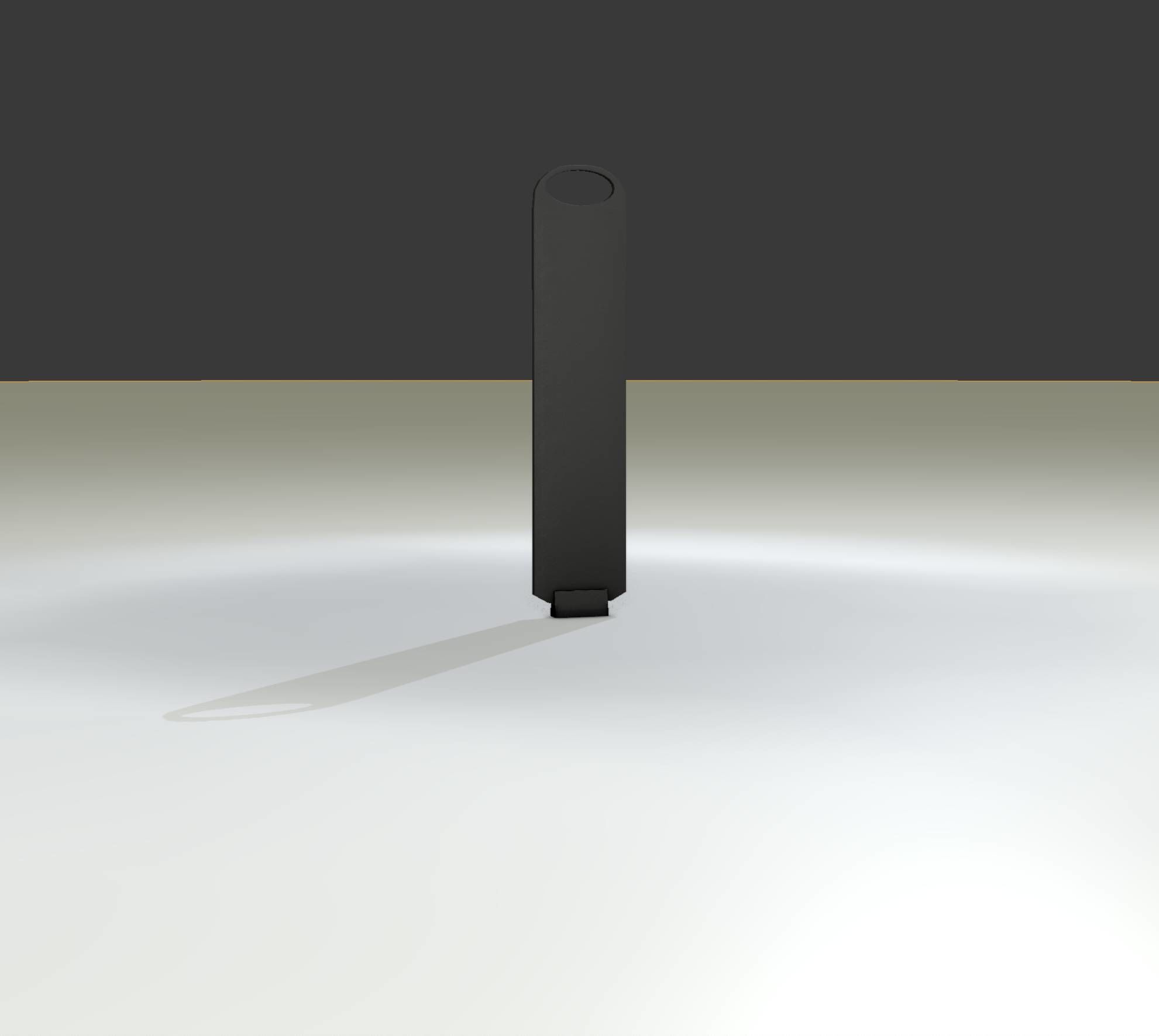 Yellow guide barrier 6 pointing left 628-10 Low-poly 3D model_7