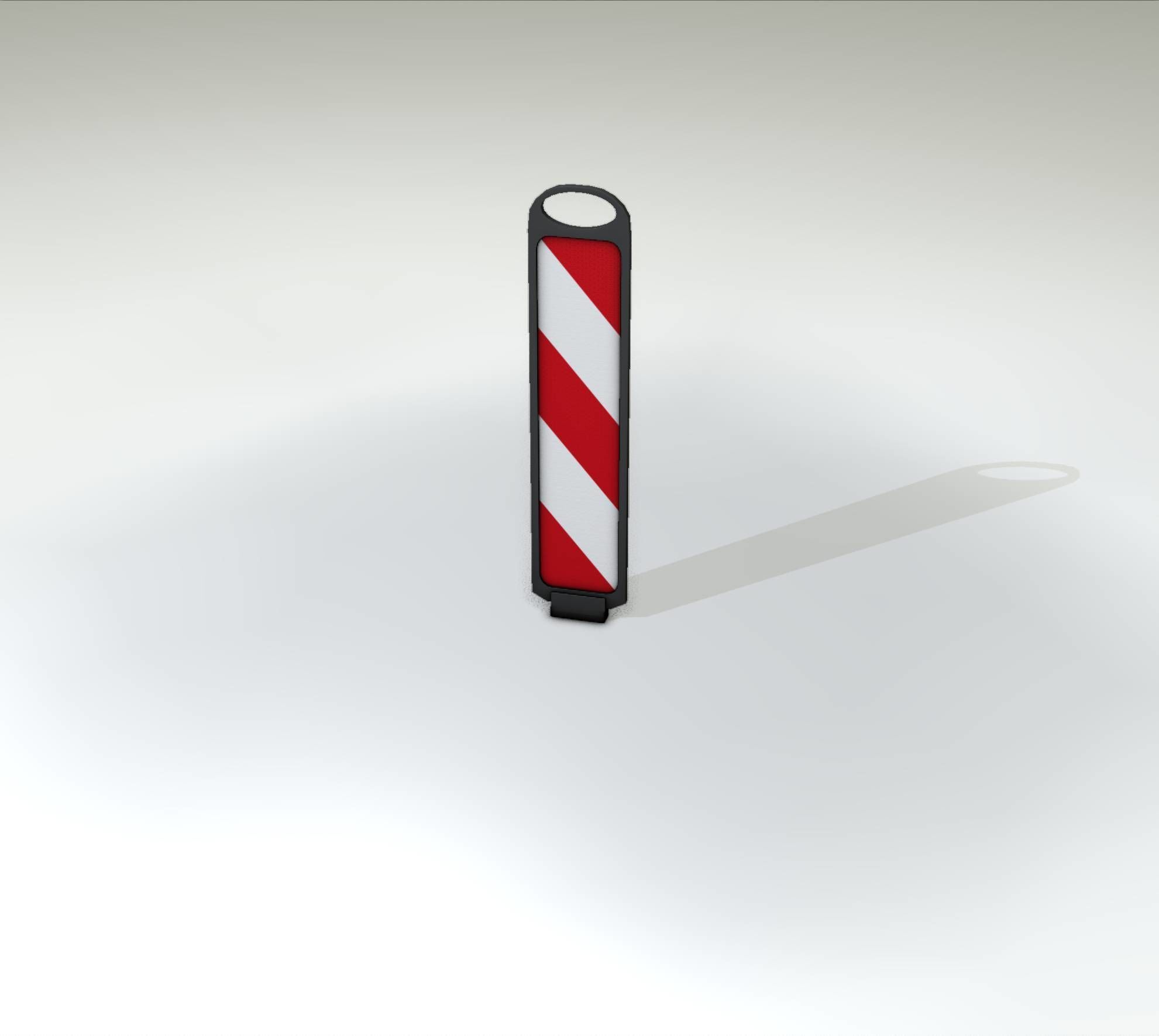 Yellow guide barrier 6 pointing left 628-10 Low-poly 3D model_46