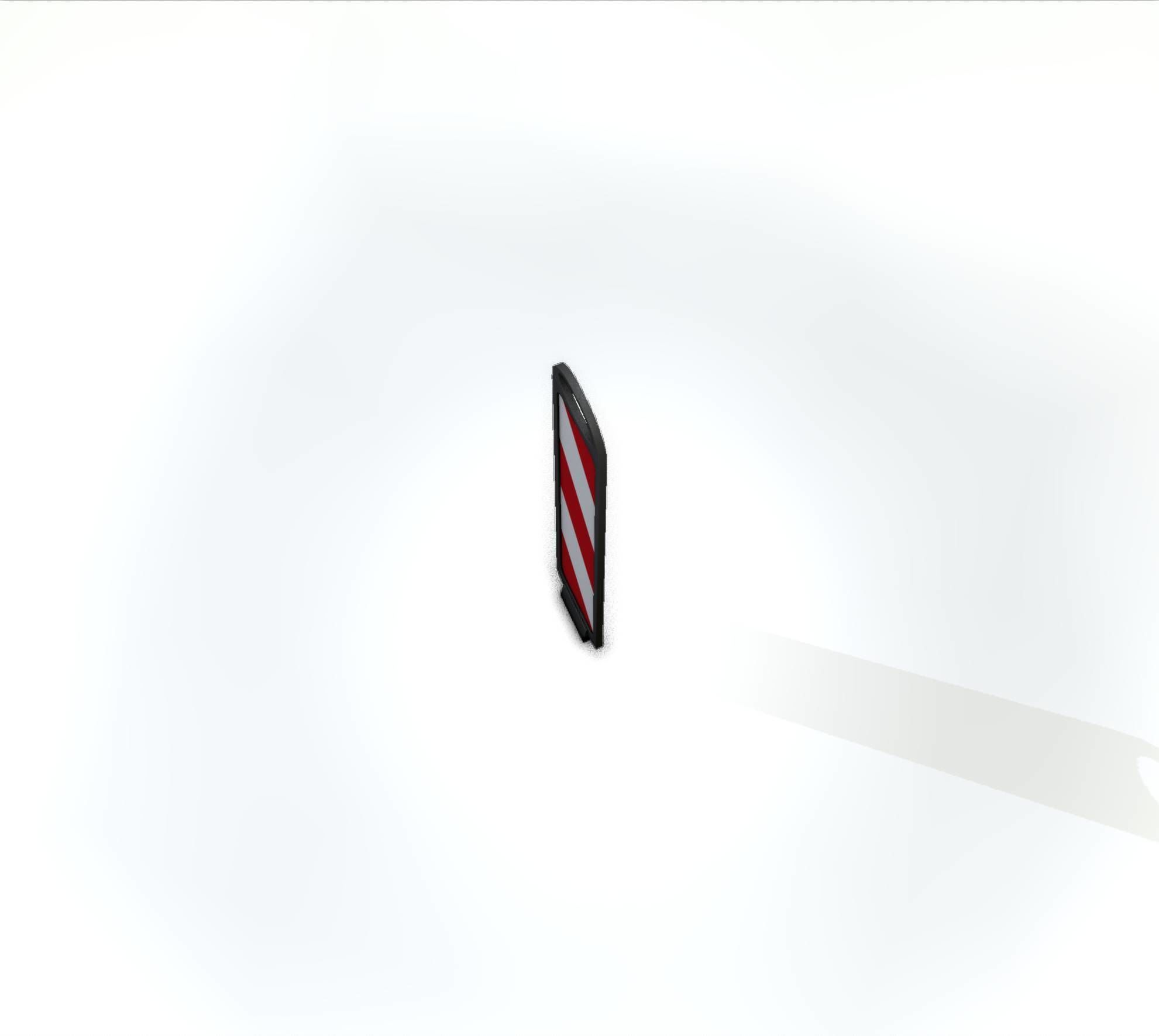 Yellow guide barrier 6 pointing left 628-10 Low-poly 3D model_25