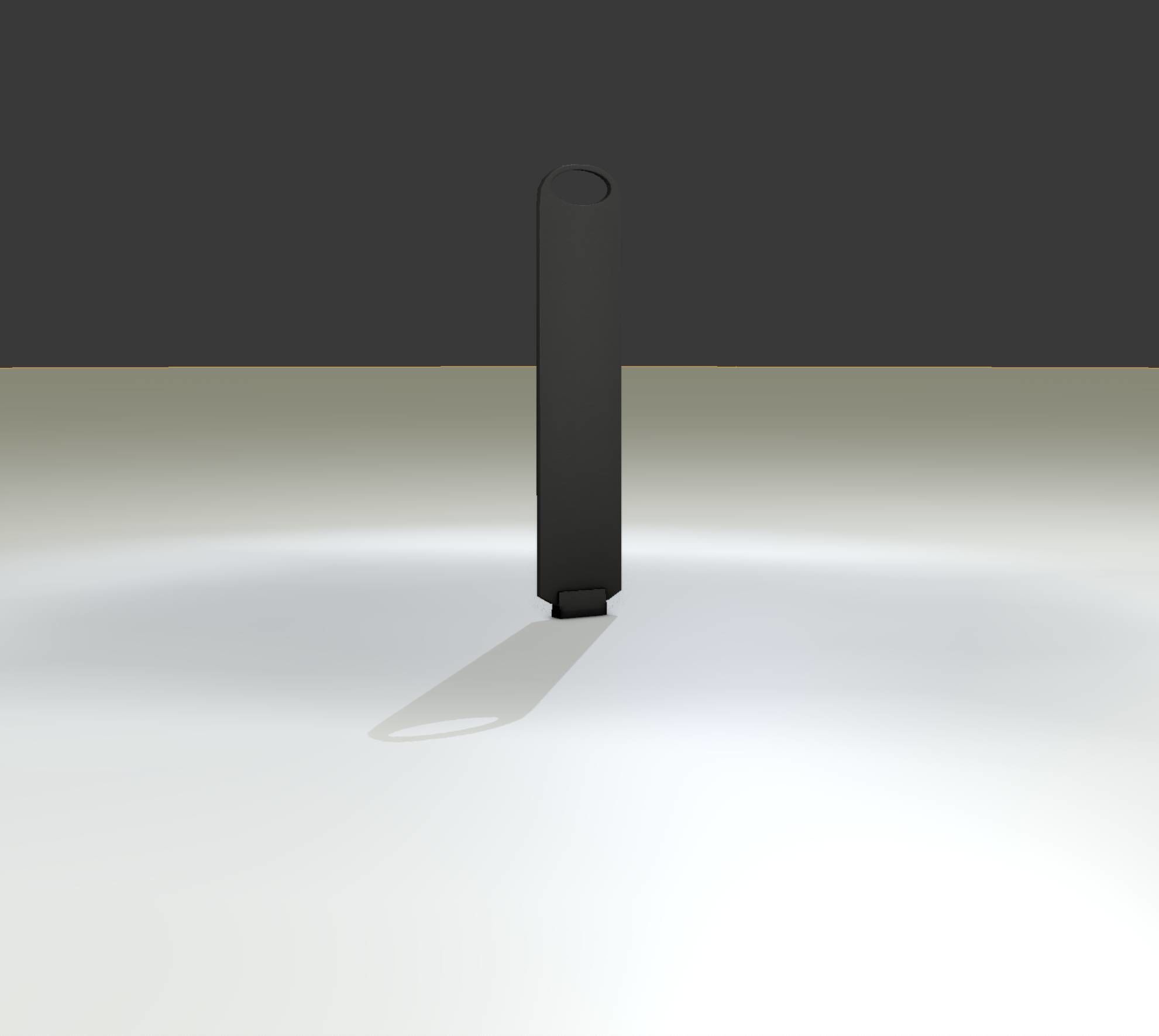 Yellow guide barrier 6 pointing left 628-10 Low-poly 3D model_6