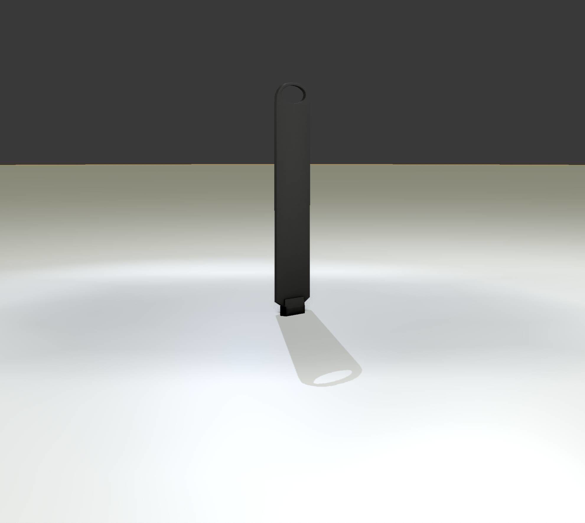 Yellow guide barrier 6 pointing left 628-10 Low-poly 3D model_5