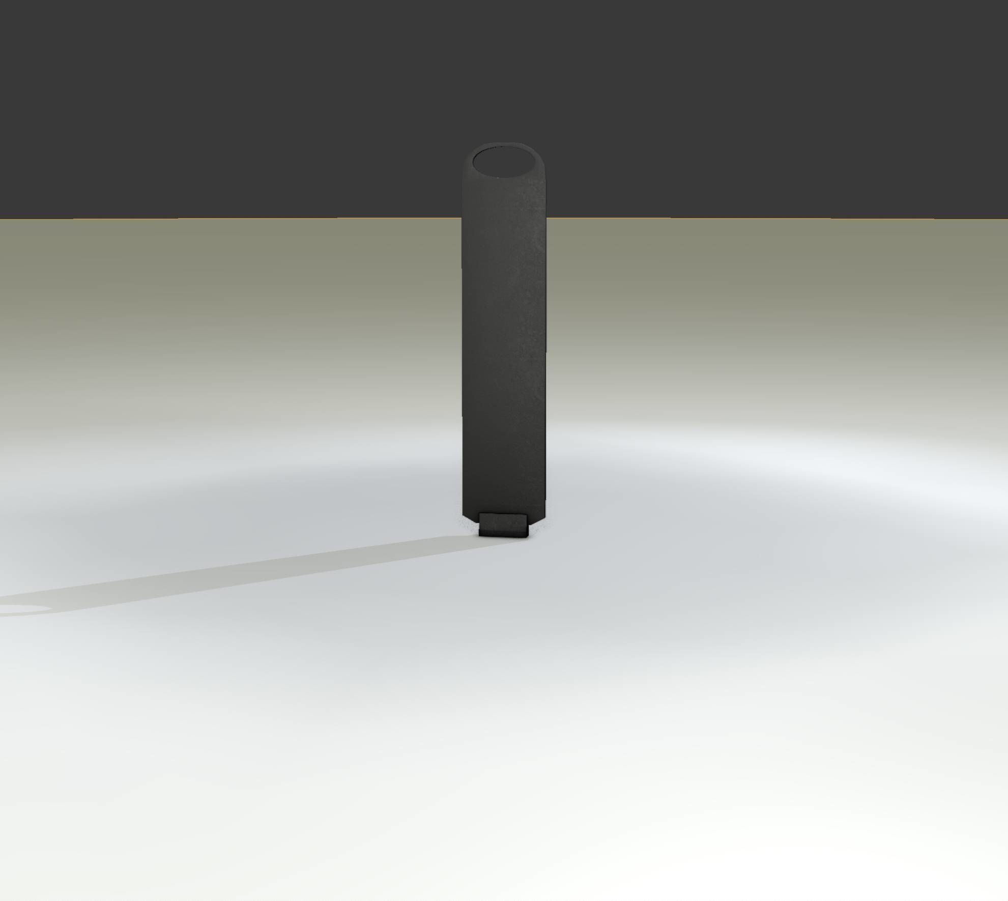 Yellow guide barrier 6 pointing left 628-10 Low-poly 3D model_9