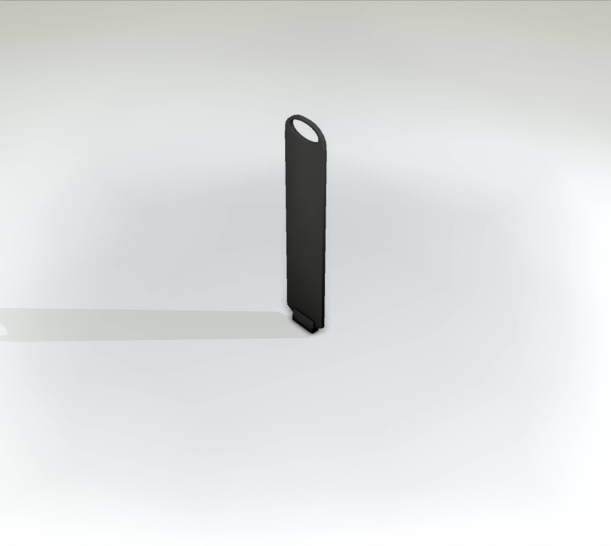 Yellow guide barrier 6 pointing left 628-10 Low-poly 3D model_36