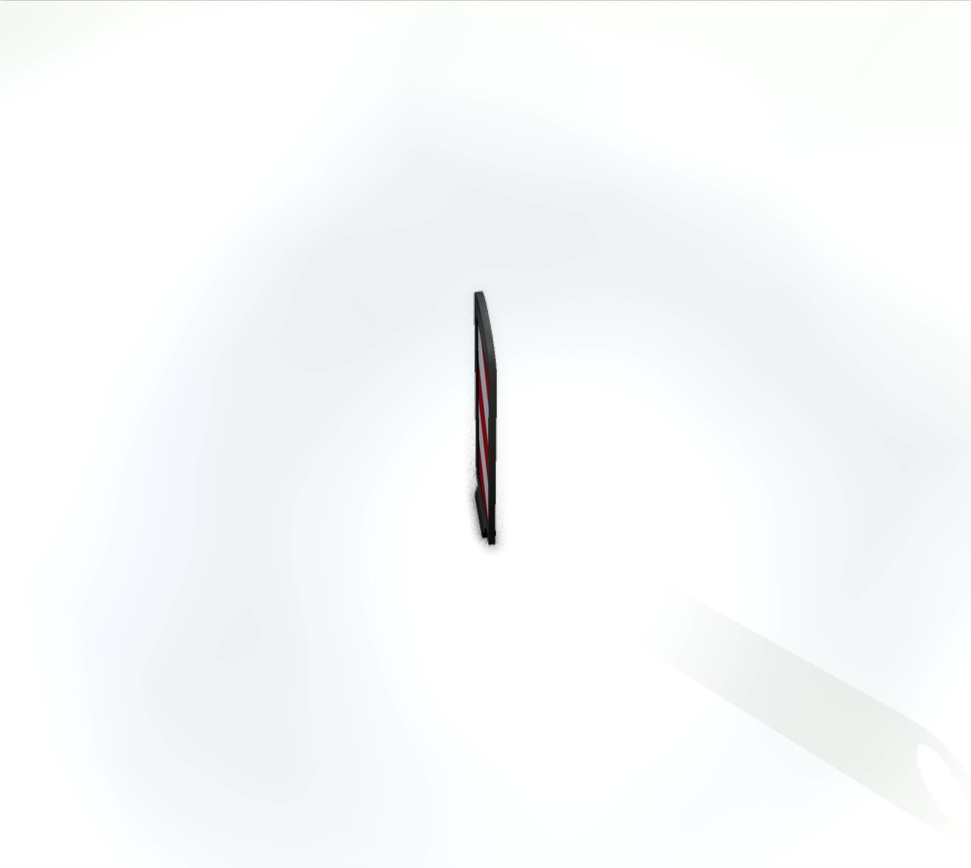 Yellow guide barrier 6 pointing left 628-10 Low-poly 3D model_26