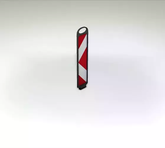 Yellow guide barrier 7 pointing left 628-11