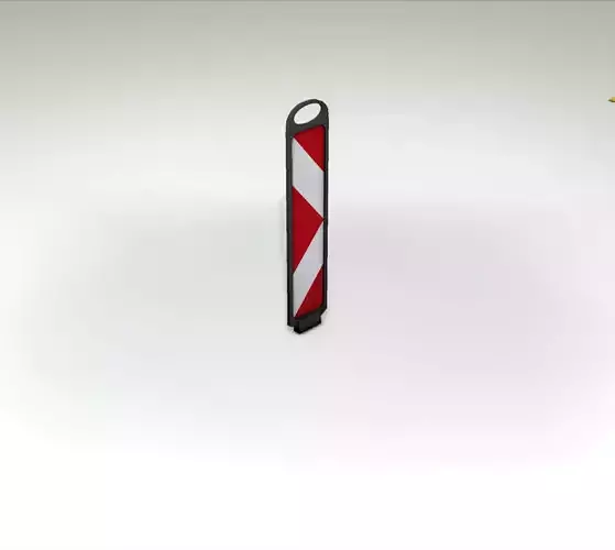 Yellow guide barrier 8 pointing right 628-21