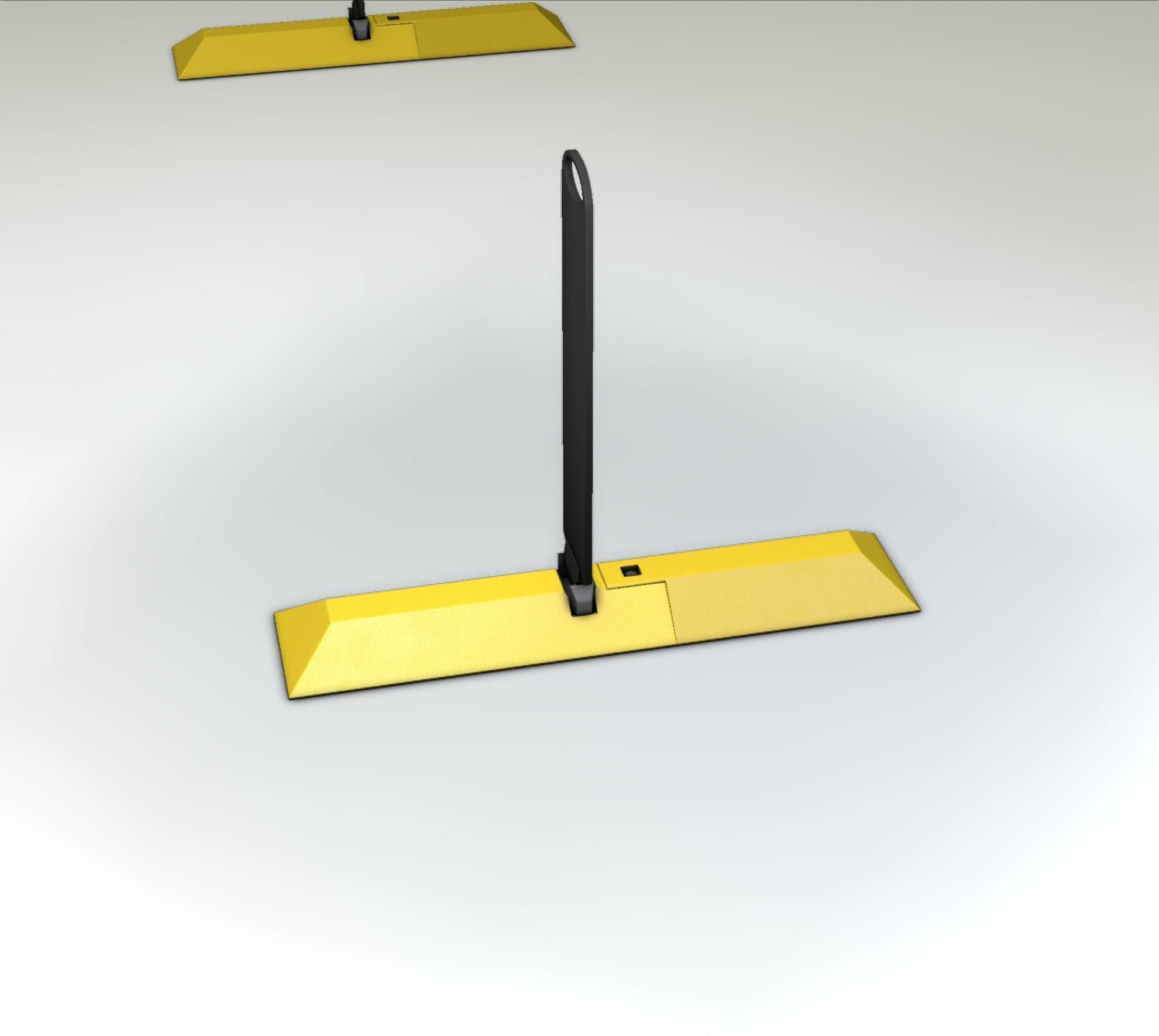Yellow guide barrier 9 pointing right 628-10 Low-poly 3D model_35