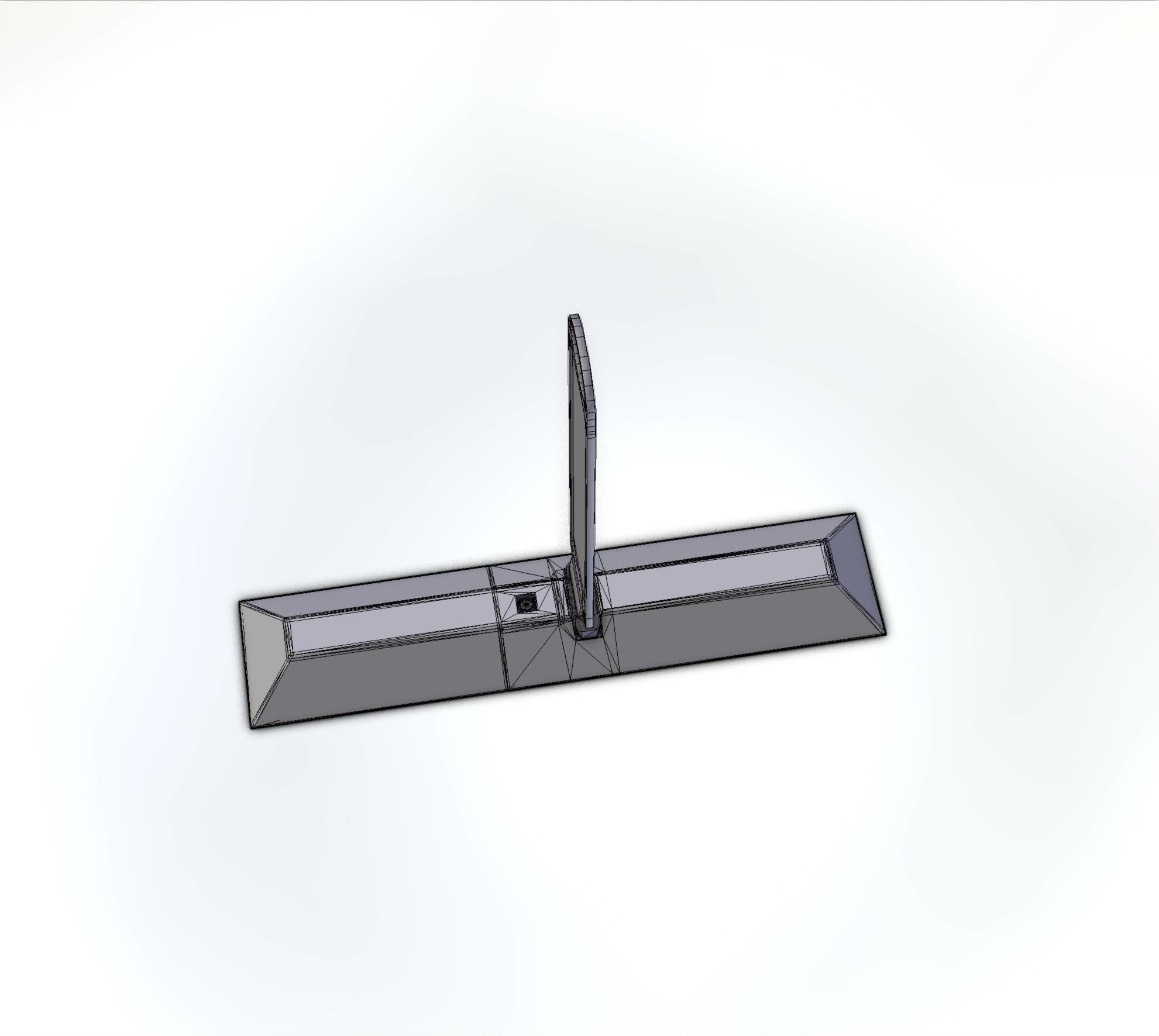 Yellow guide barrier 9 pointing right 628-10 Low-poly 3D model_5