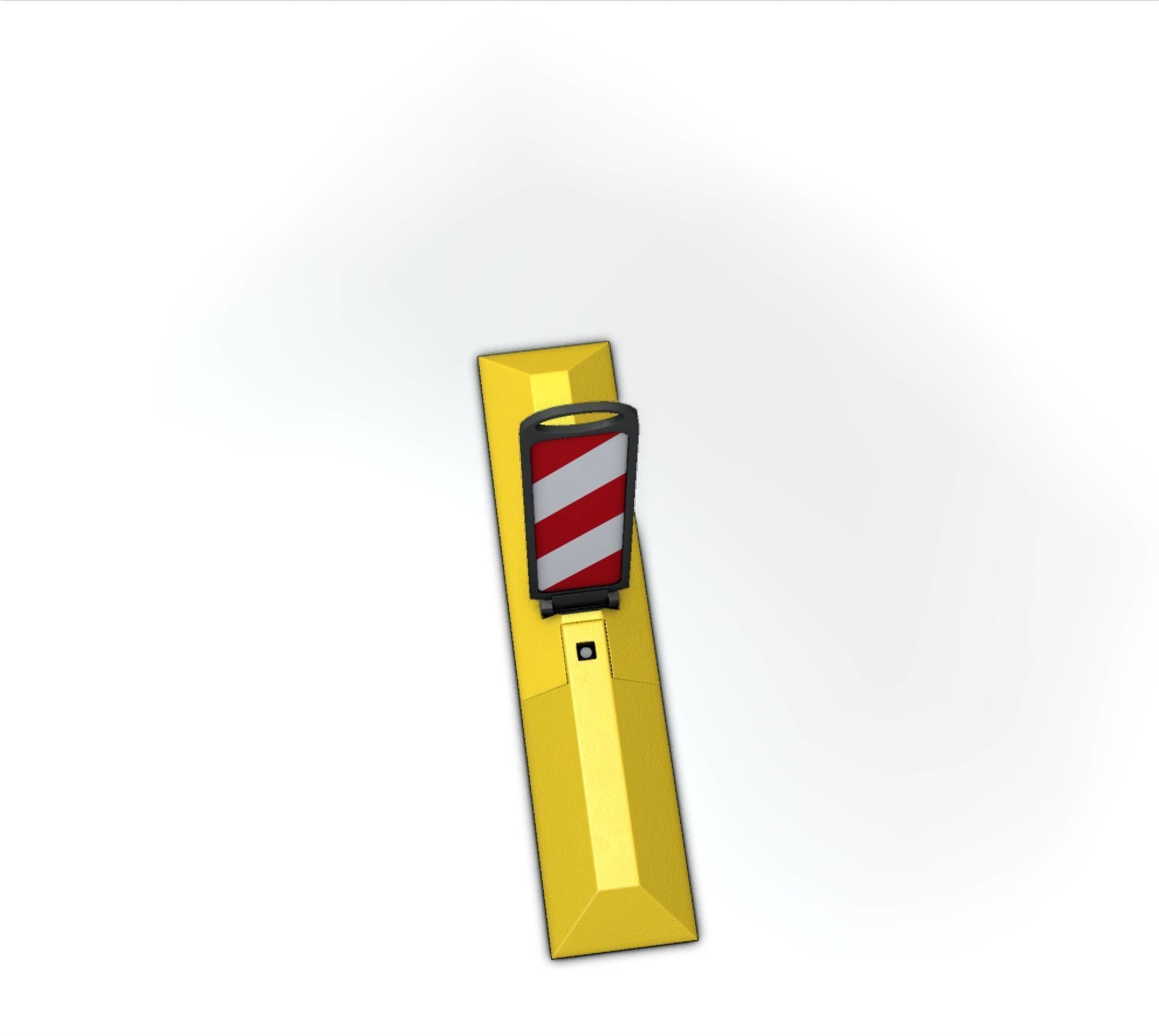 Yellow guide barrier 9 pointing right 628-10 Low-poly 3D model_23