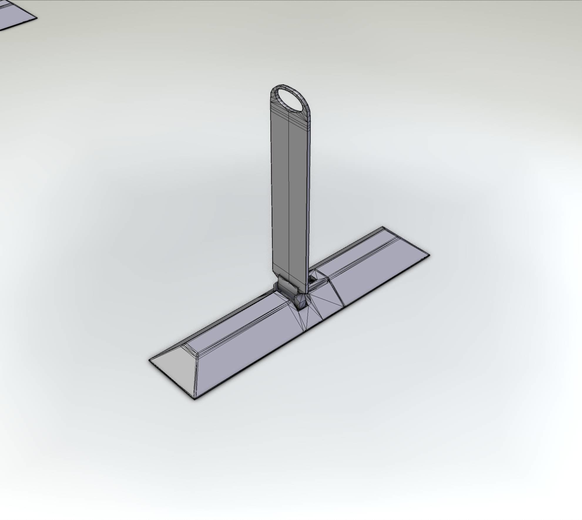 Yellow guide barrier 9 pointing right 628-10 Low-poly 3D model_33