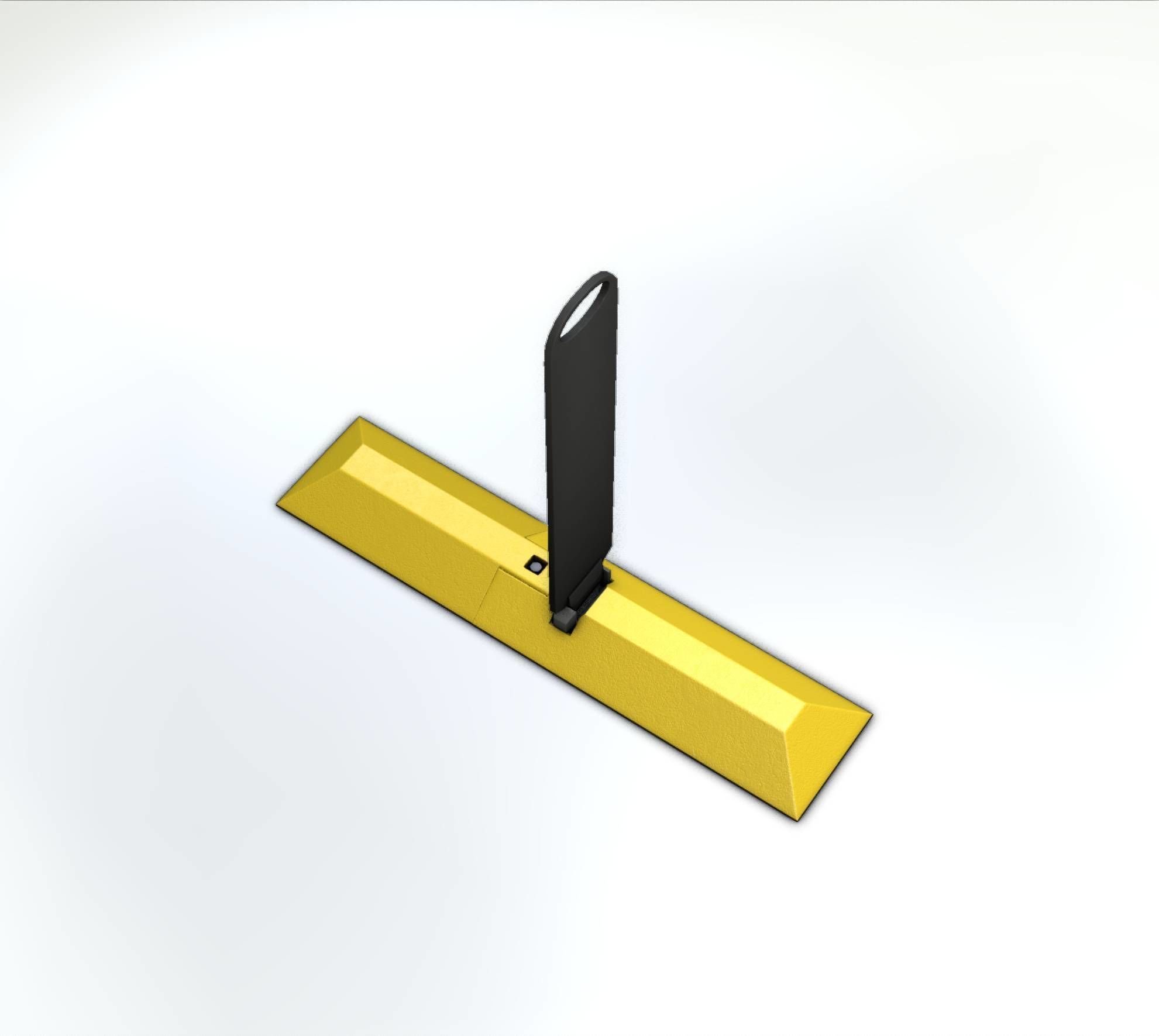 Yellow guide barrier 9 pointing right 628-10 Low-poly 3D model_26