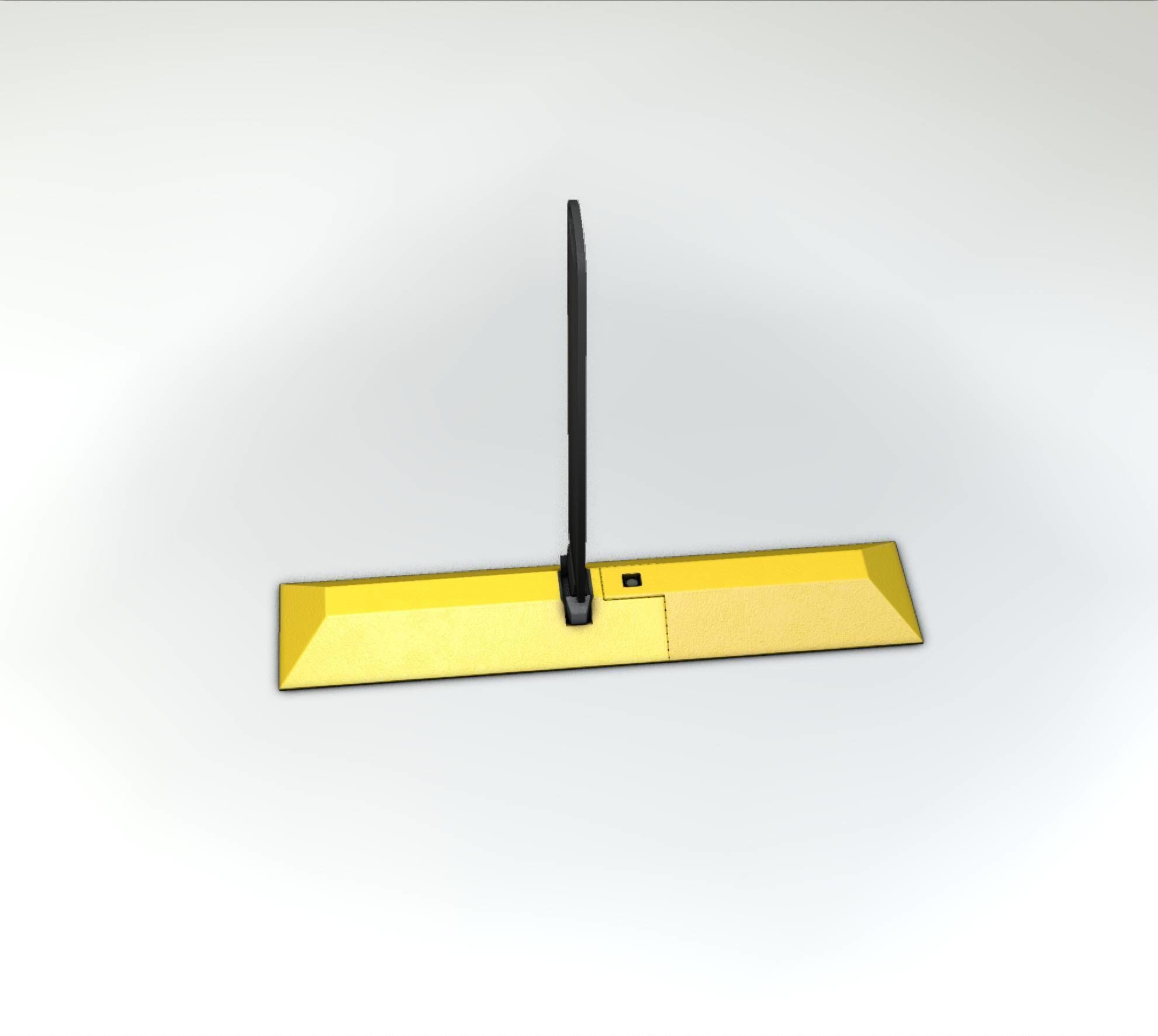 Yellow guide barrier 9 pointing right 628-10 Low-poly 3D model_17