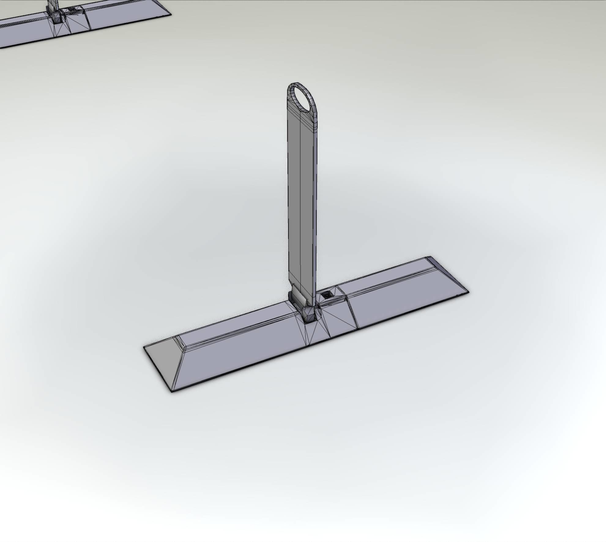 Yellow guide barrier 9 pointing right 628-10 Low-poly 3D model_34