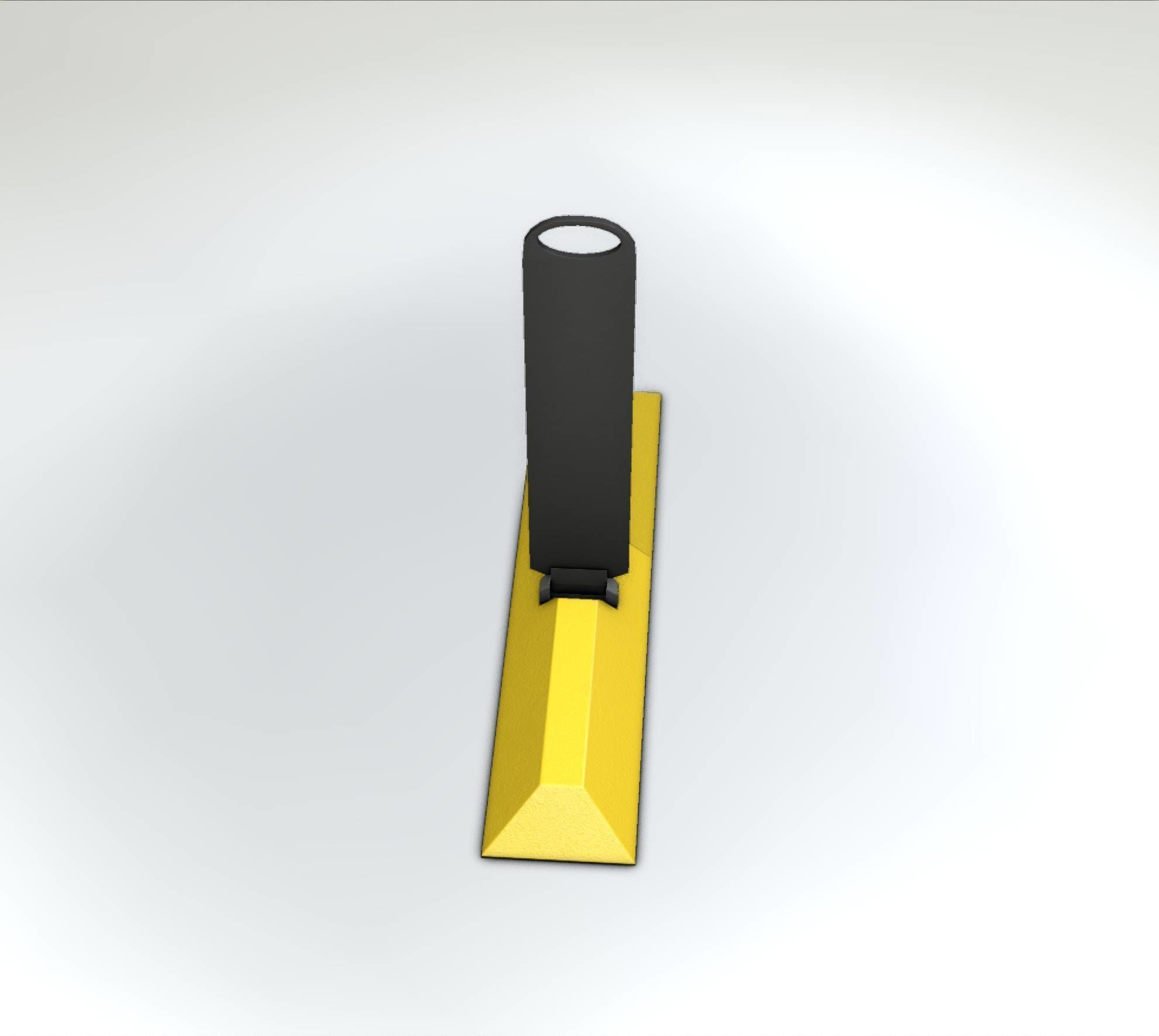 Yellow guide barrier 9 pointing right 628-10 Low-poly 3D model_30