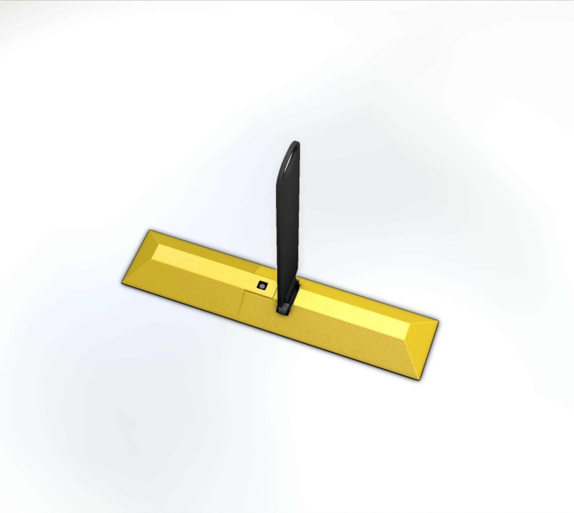 Yellow guide barrier 9 pointing right 628-10 Low-poly 3D model_25