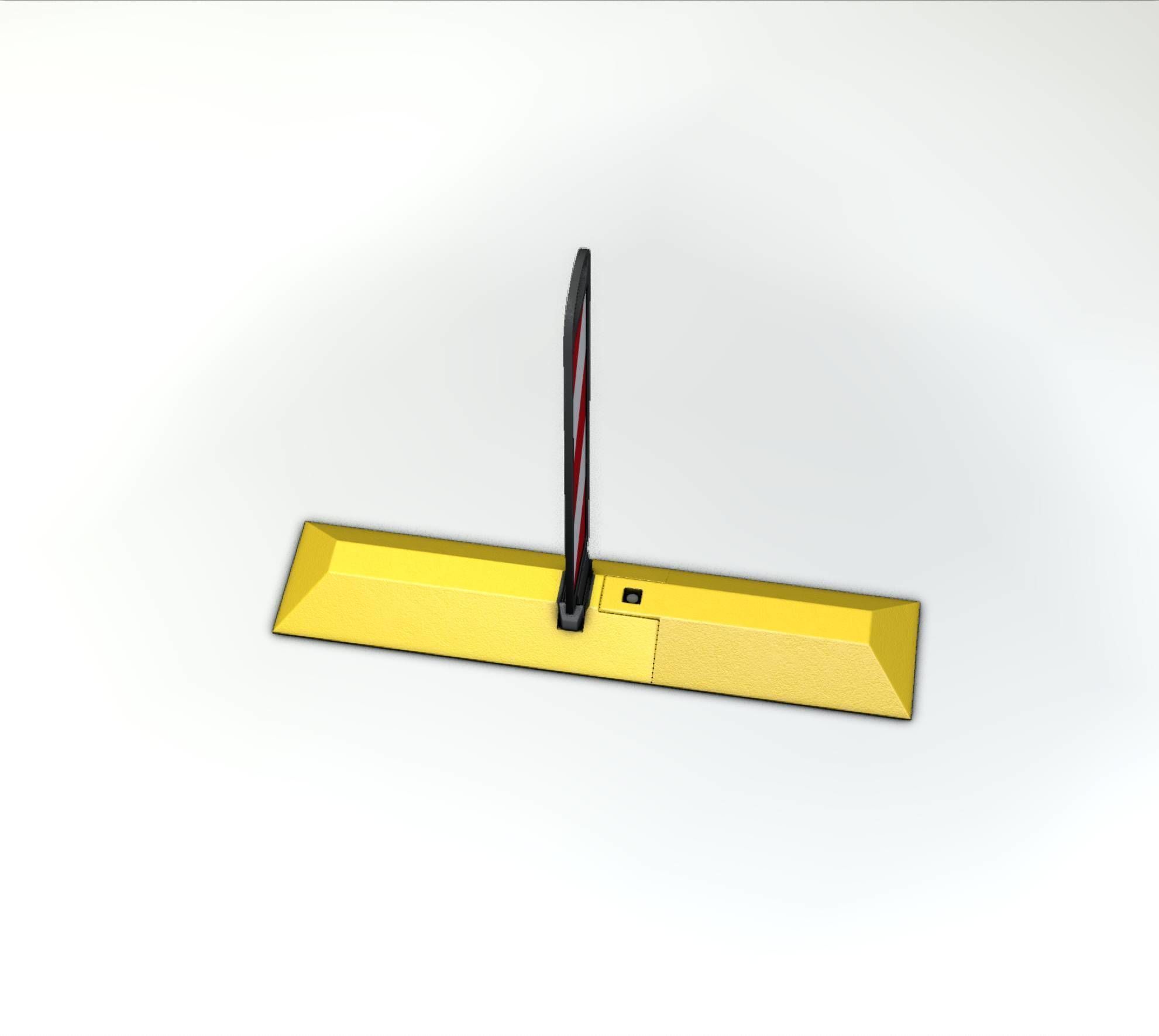 Yellow guide barrier 9 pointing right 628-10 Low-poly 3D model_18