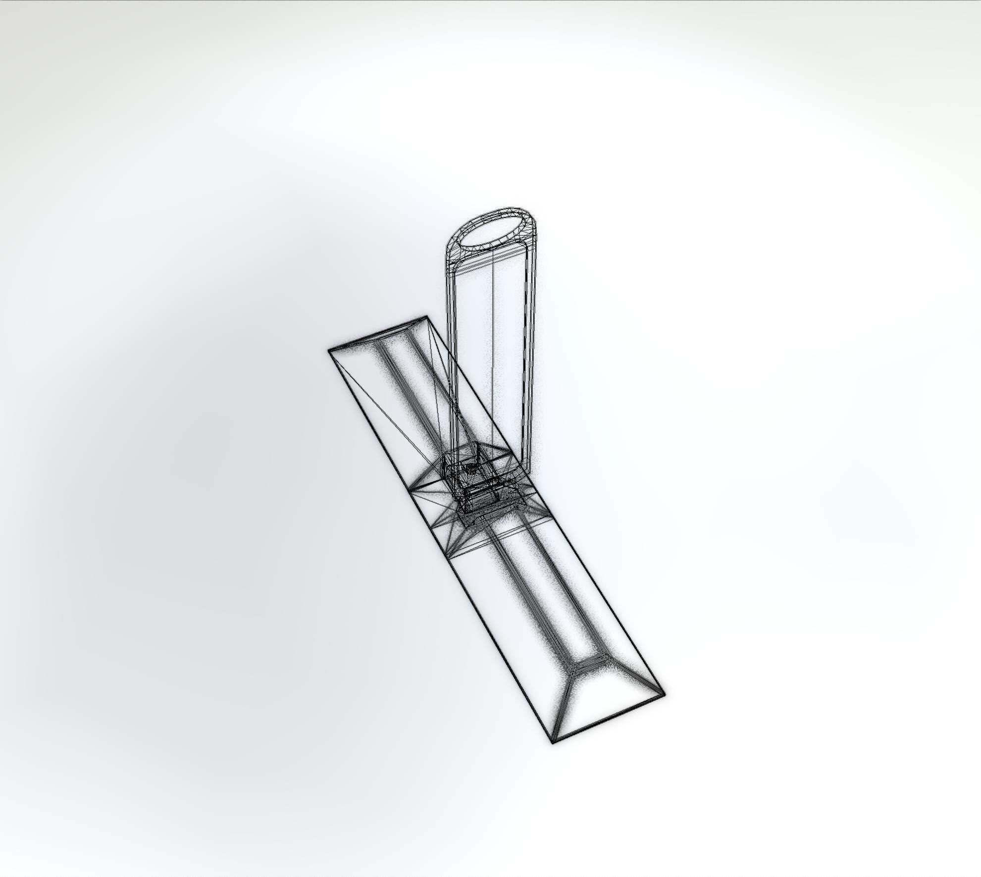 Yellow guide barrier 9 pointing right 628-10 Low-poly 3D model_28