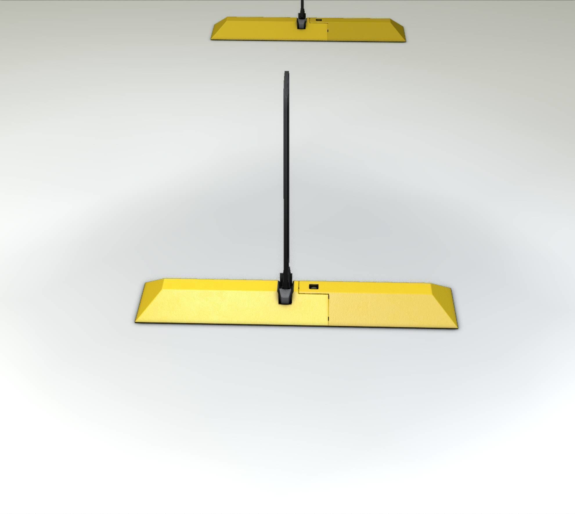 Yellow guide barrier 9 pointing right 628-10 Low-poly 3D model_36