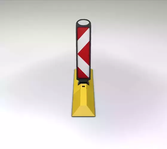 Yellow guide barrier 11  pointing left 628-11