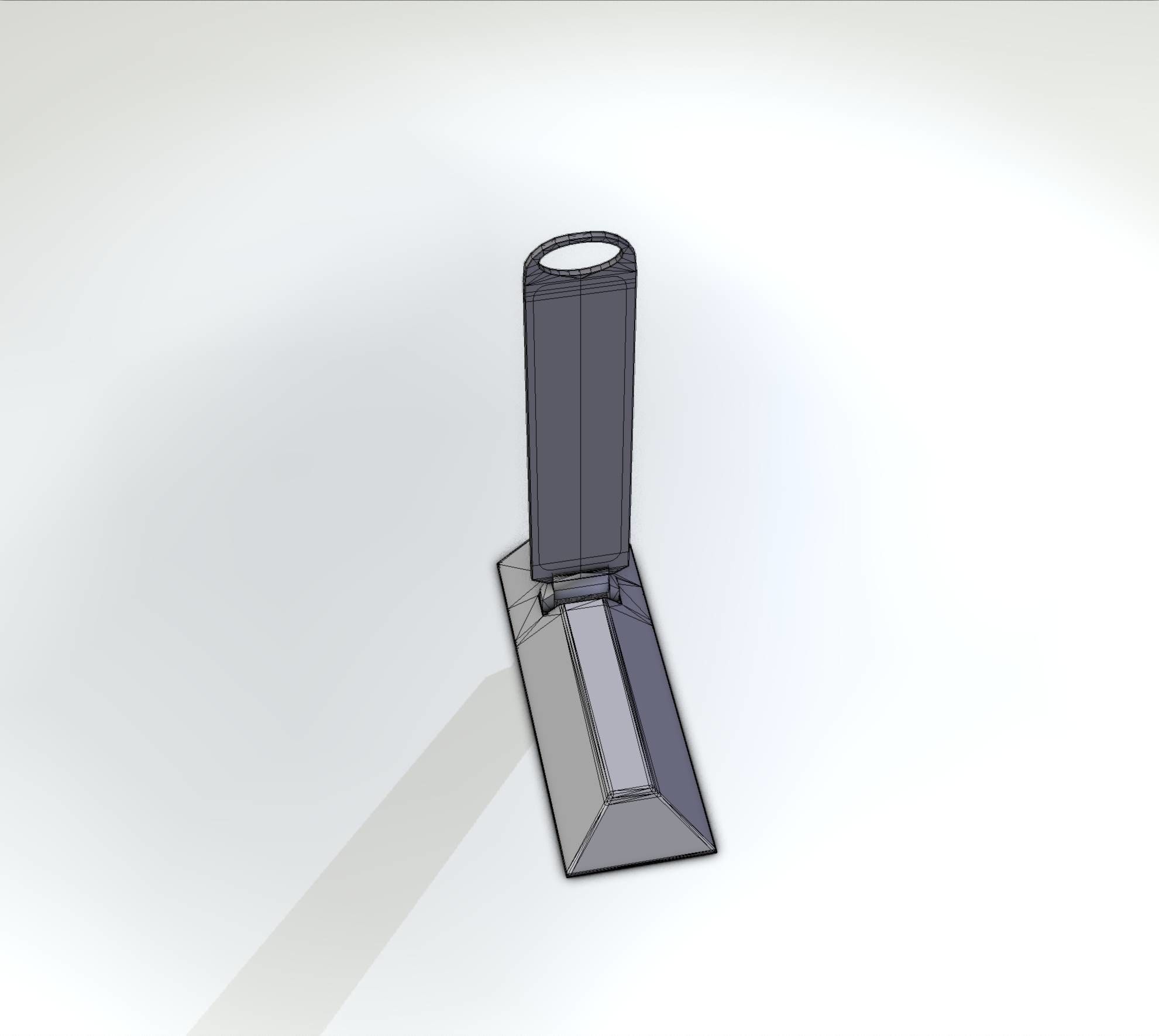 Yellow guide barrier 15 pointing left 628-11 Low-poly 3D model_41