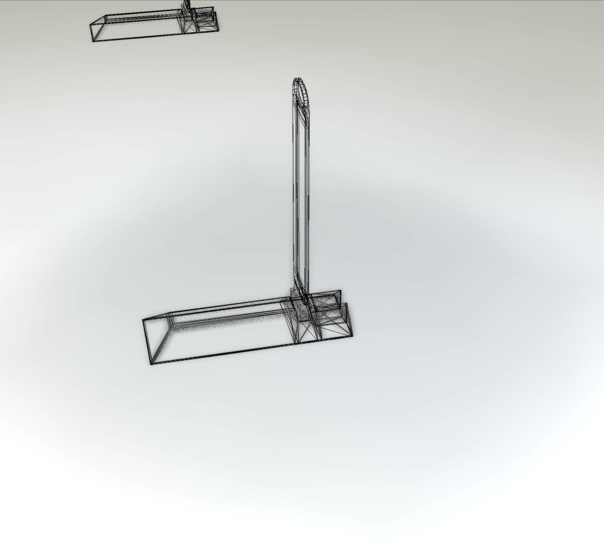 Yellow guide barrier 15 pointing left 628-11 Low-poly 3D model_47