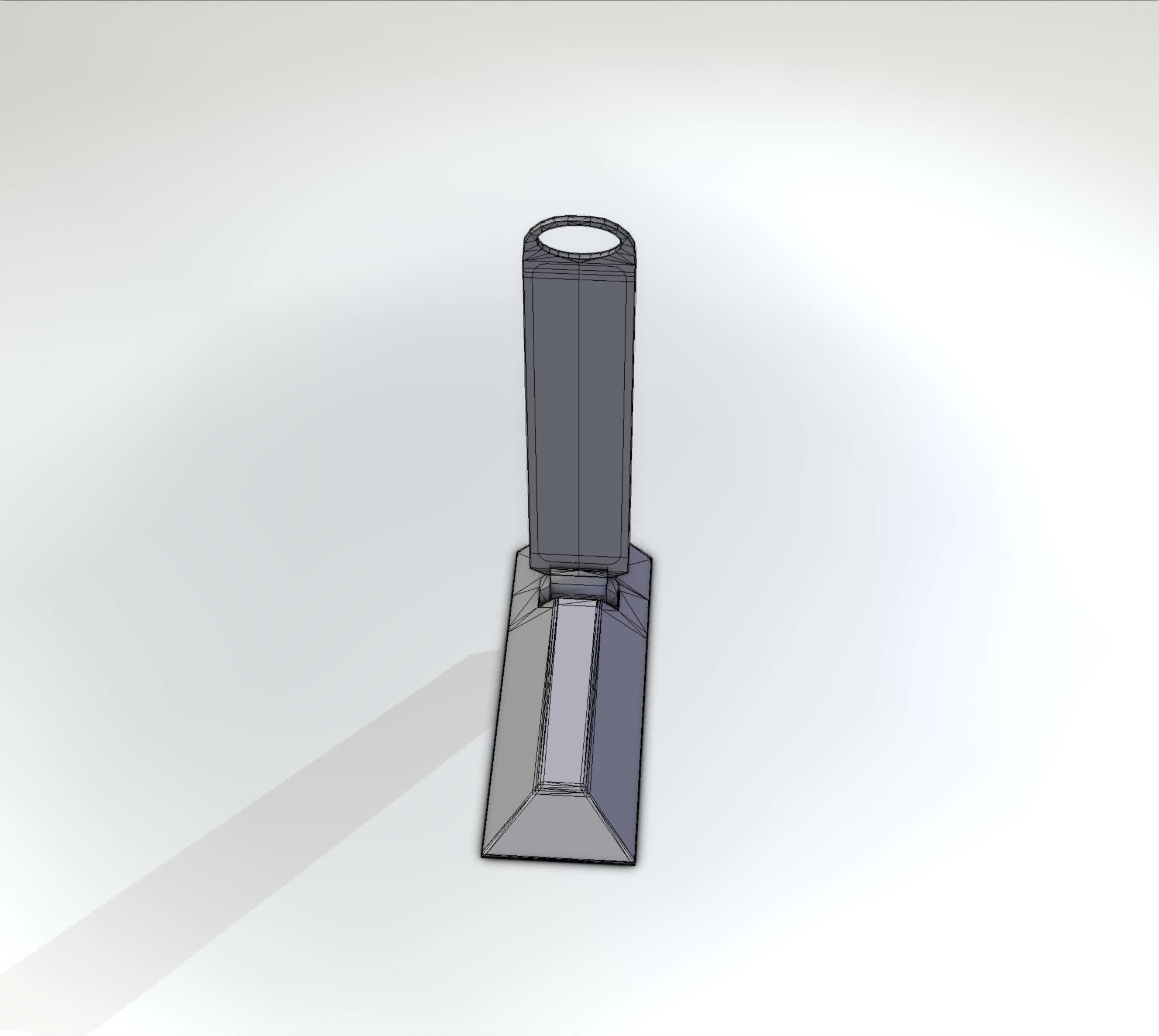 Yellow guide barrier 15 pointing left 628-11 Low-poly 3D model_42