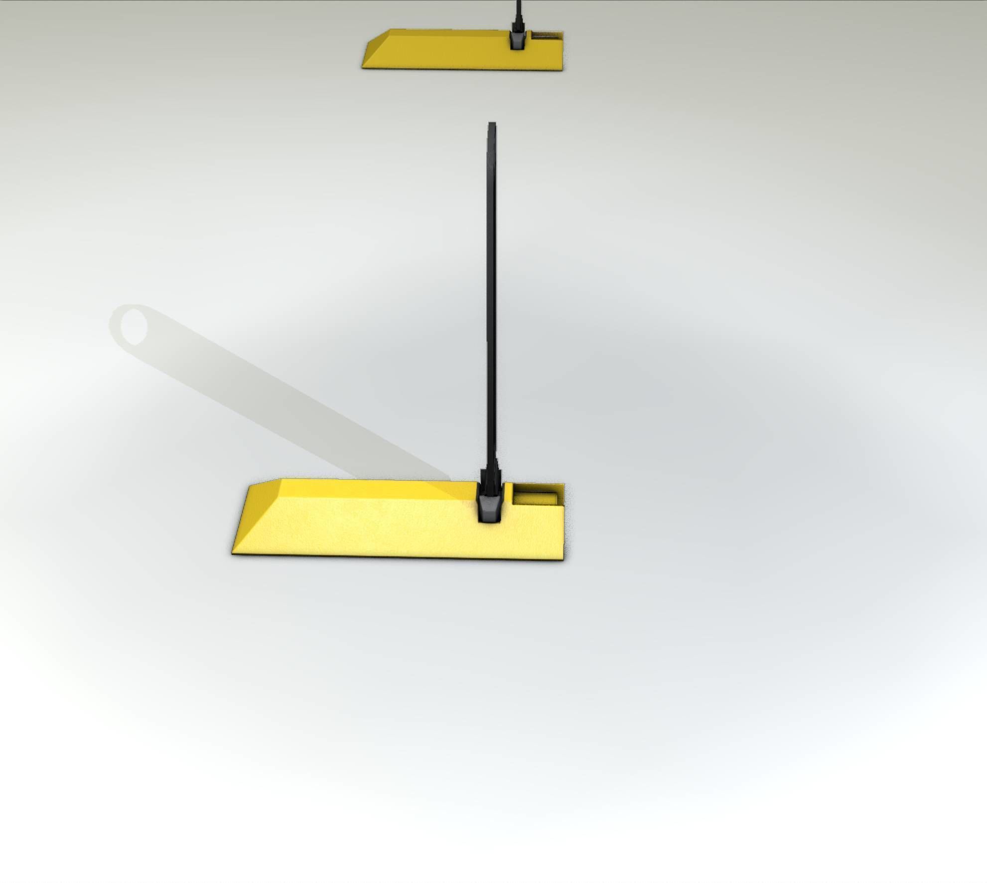 Yellow guide barrier 15 pointing left 628-11 Low-poly 3D model_48