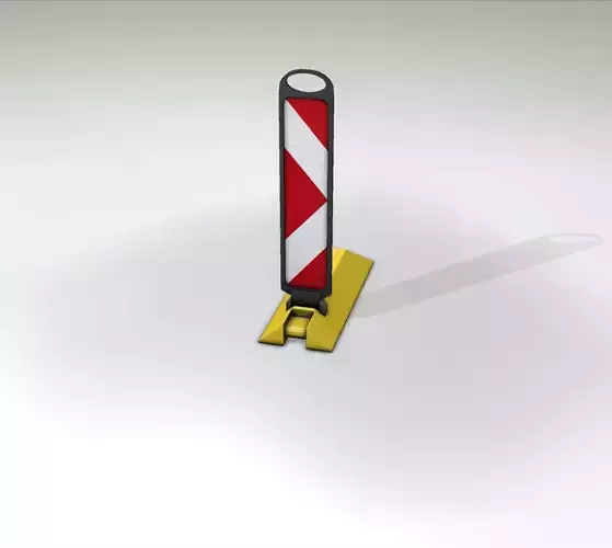 Yellow guide barrier 16 pointing right 628-21