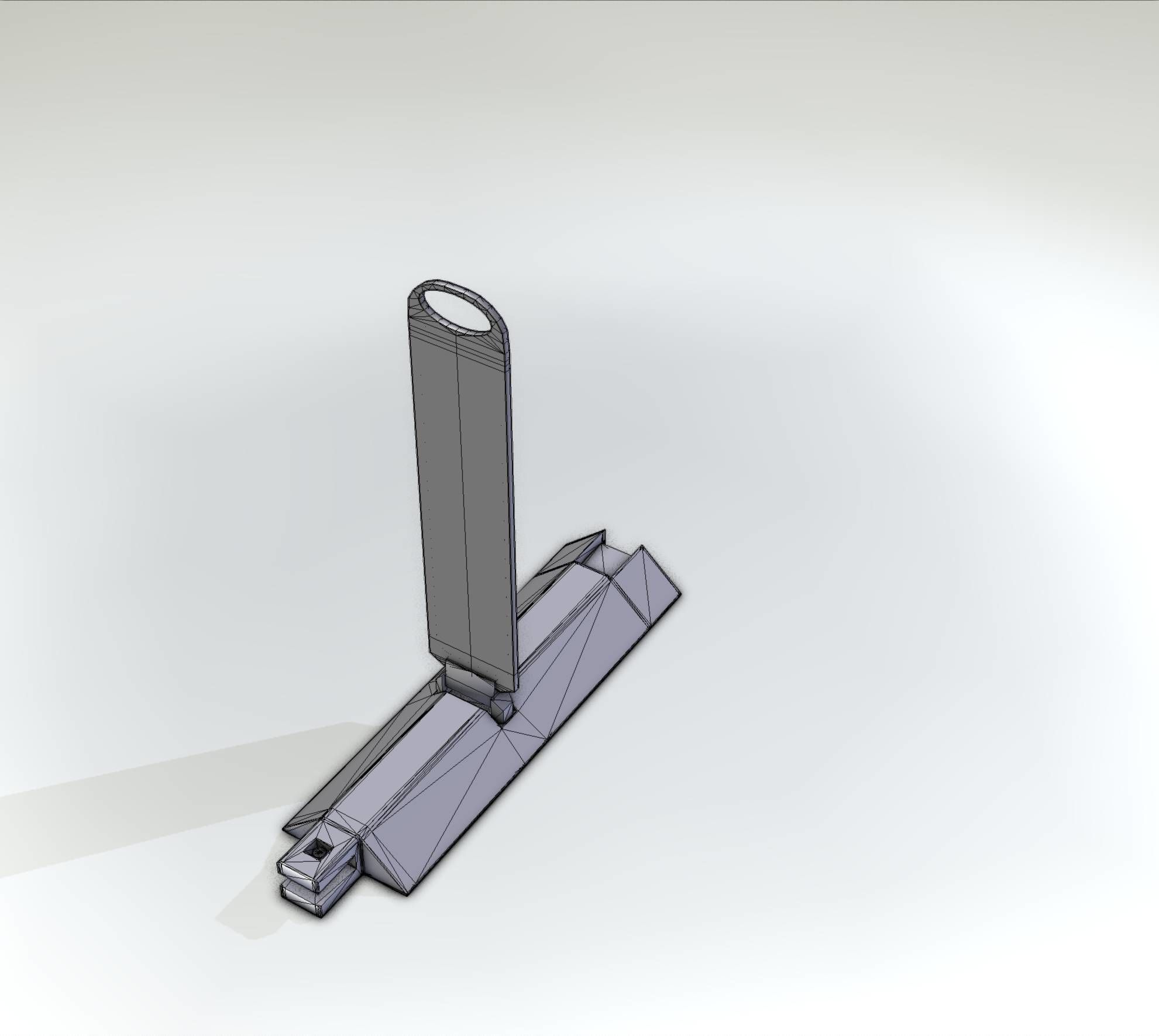 Yellow guide barrier 17 pointing right 628-10 Low-poly 3D model_44