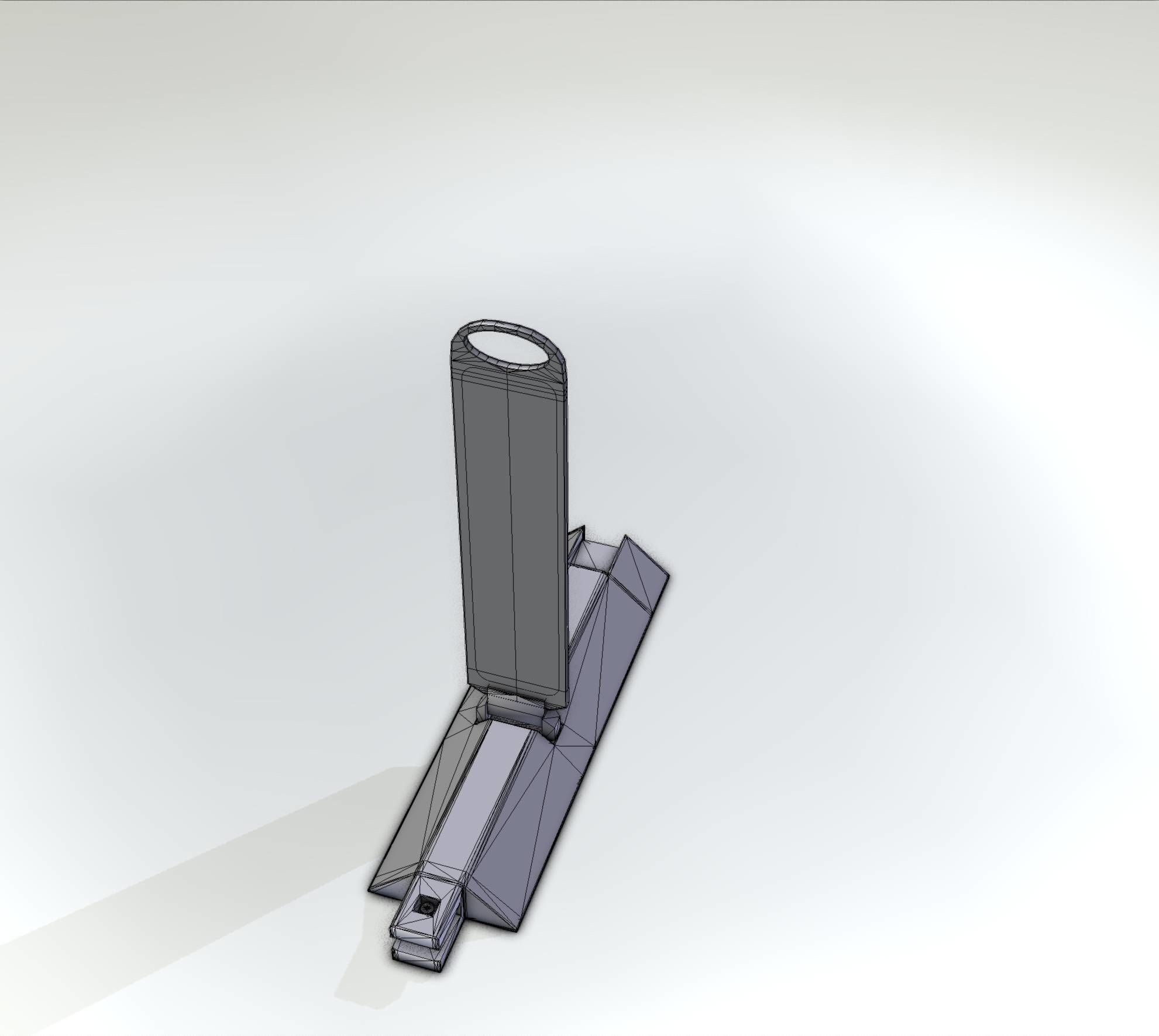 Yellow guide barrier 17 pointing right 628-10 Low-poly 3D model_43