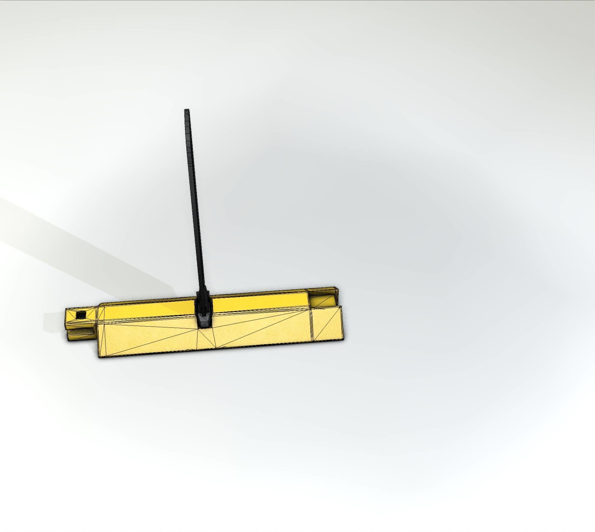 Yellow guide barrier 17 pointing right 628-10 Low-poly 3D model_23