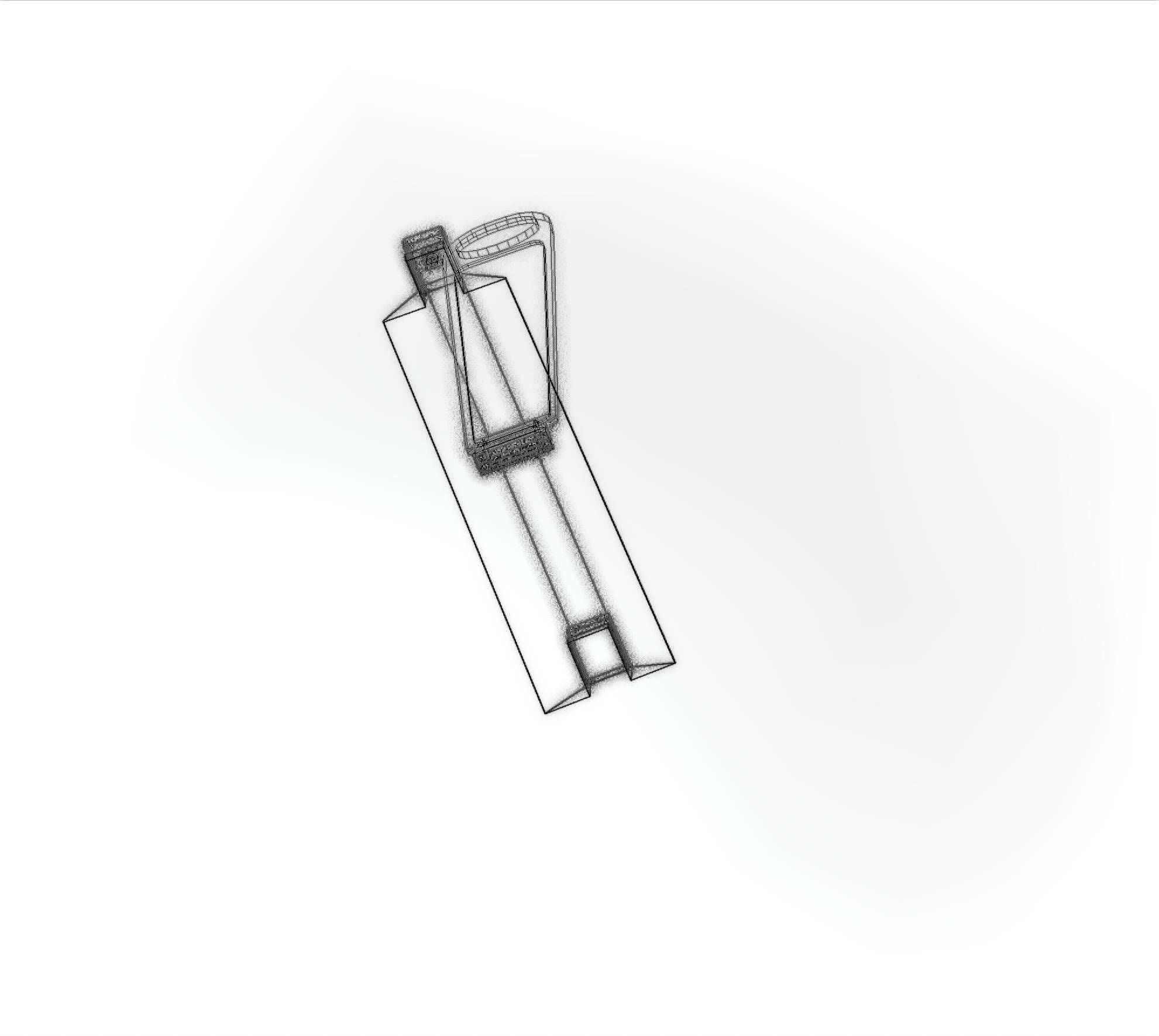 Yellow guide barrier 17 pointing right 628-10 Low-poly 3D model_28