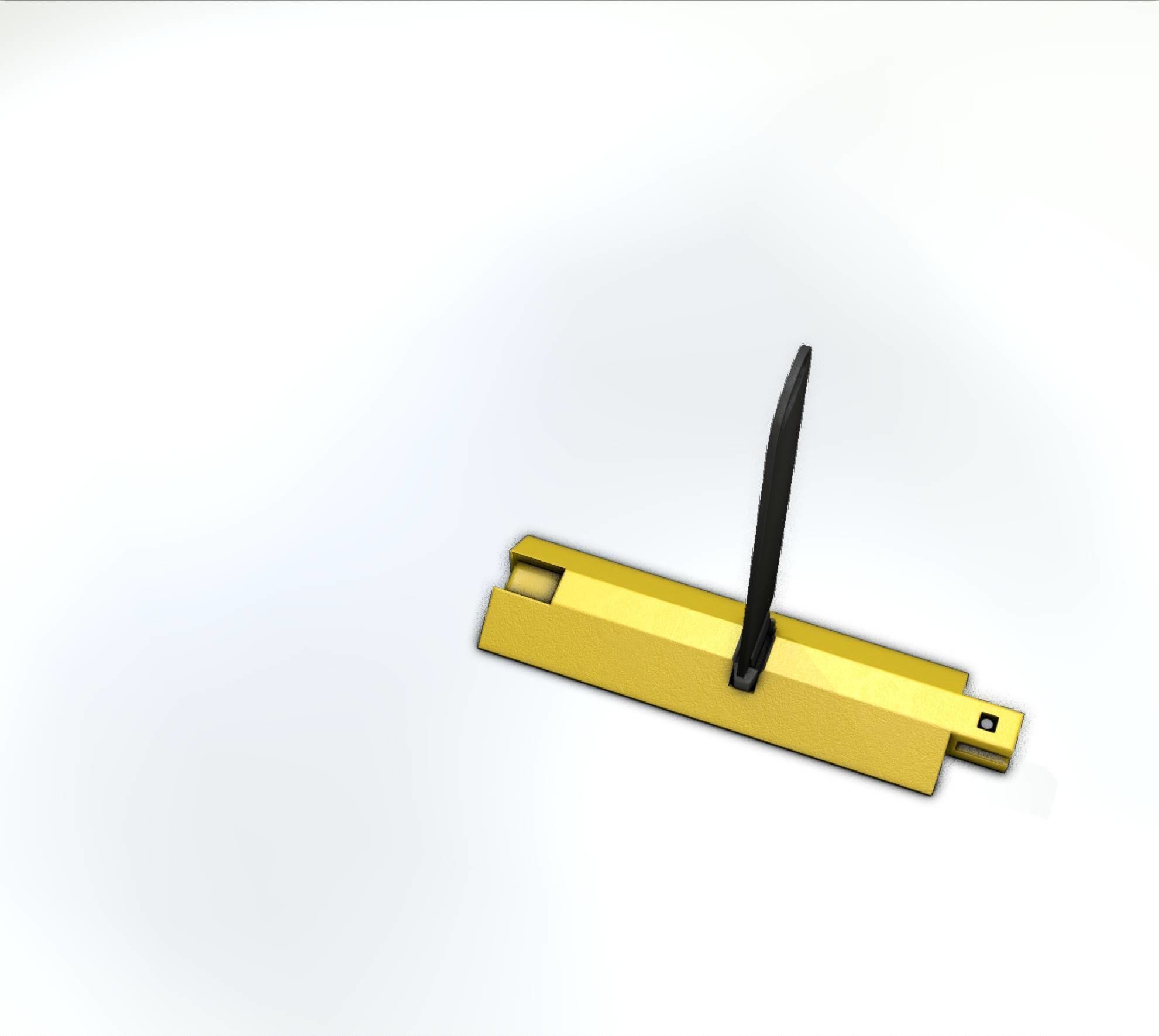 Yellow guide barrier 17 pointing right 628-10 Low-poly 3D model_37