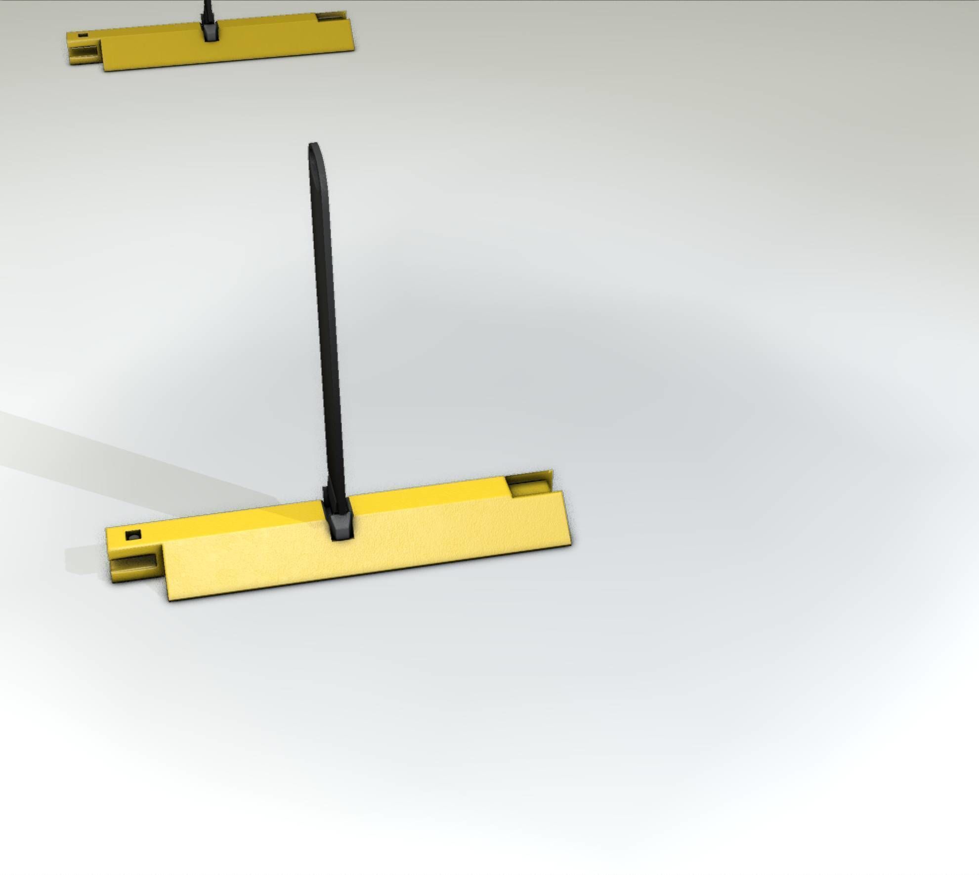 Yellow guide barrier 17 pointing right 628-10 Low-poly 3D model_47