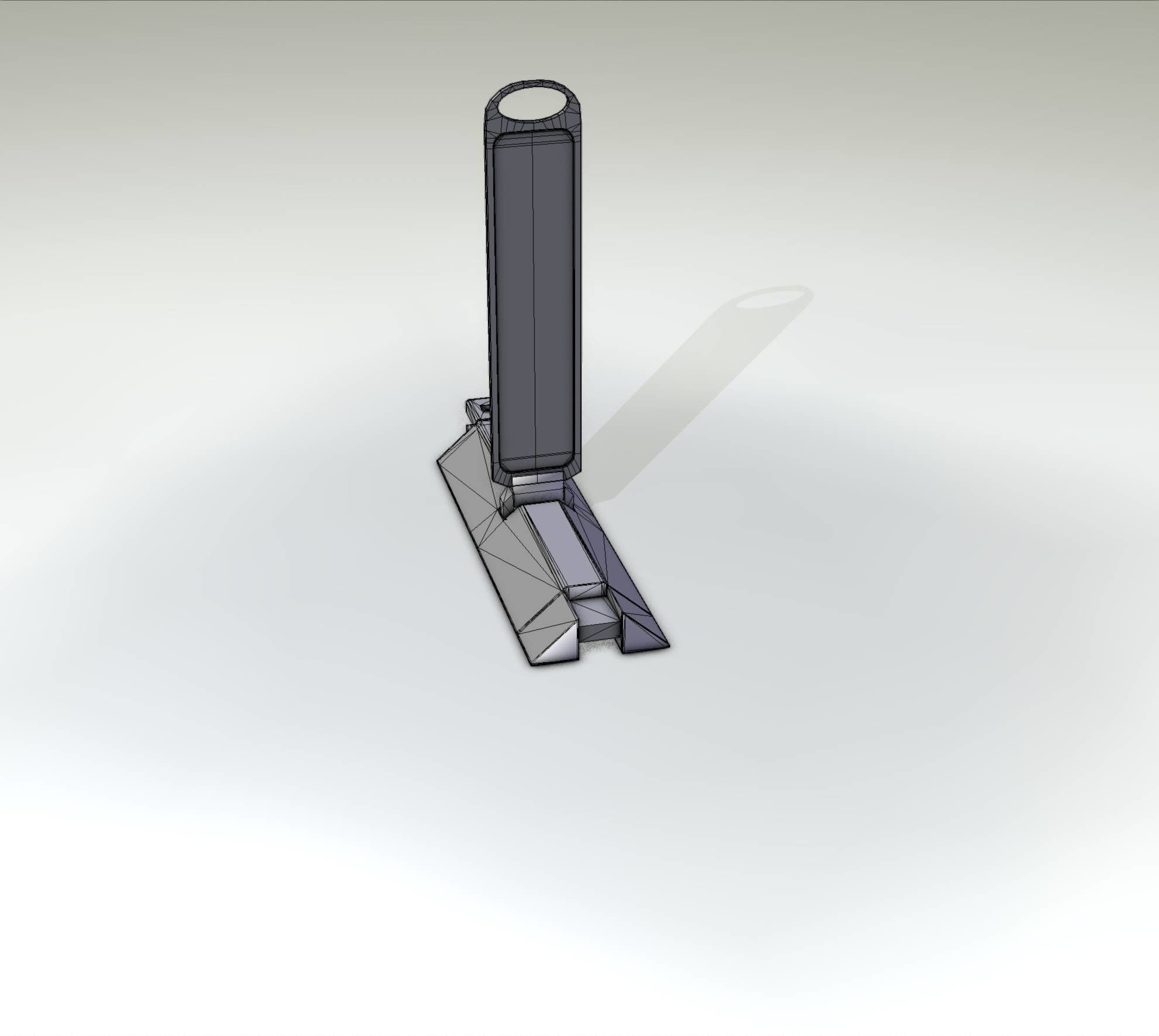 Yellow guide barrier 17 pointing right 628-10 Low-poly 3D model_53