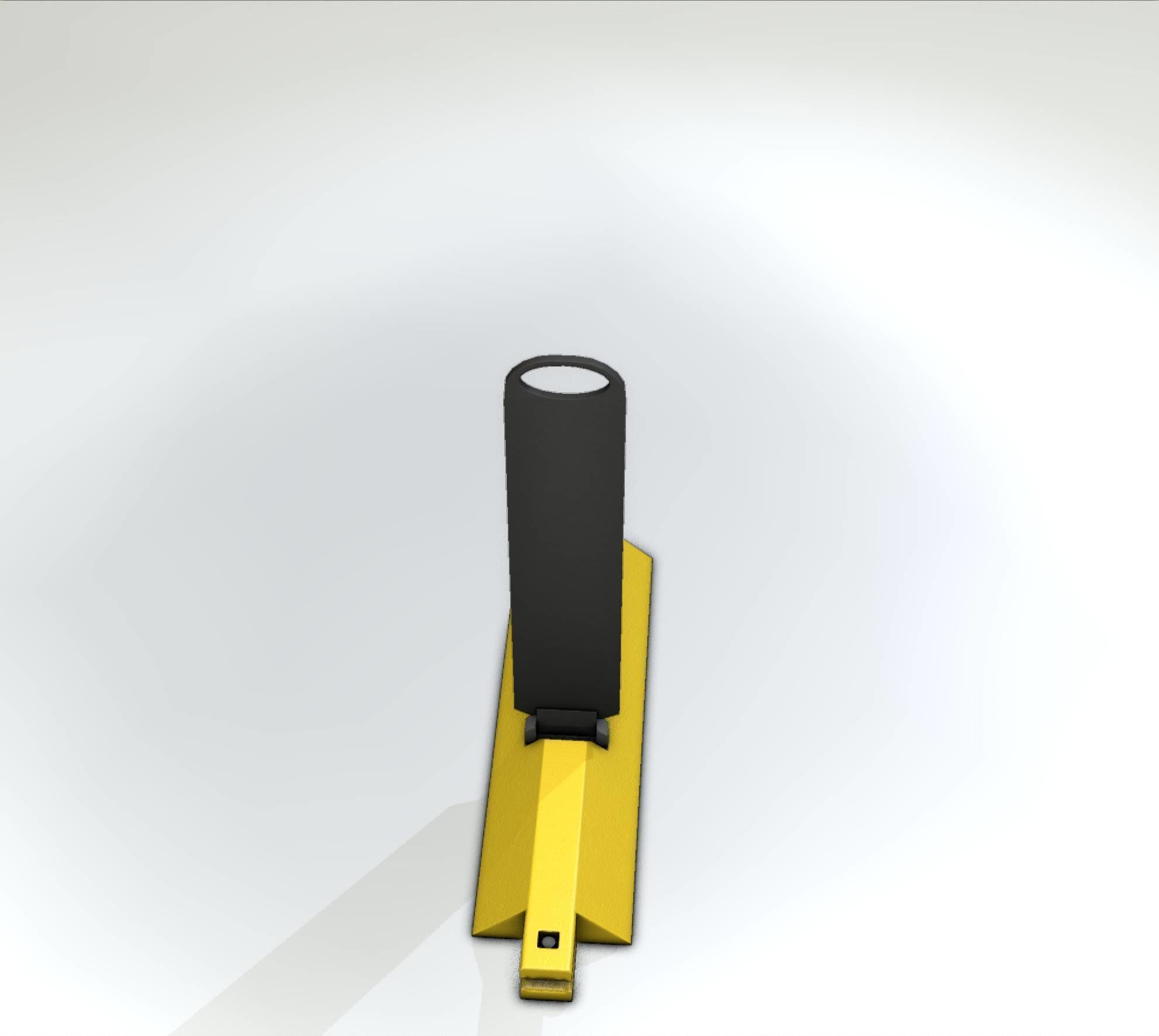 Yellow guide barrier 17 pointing right 628-10 Low-poly 3D model_42
