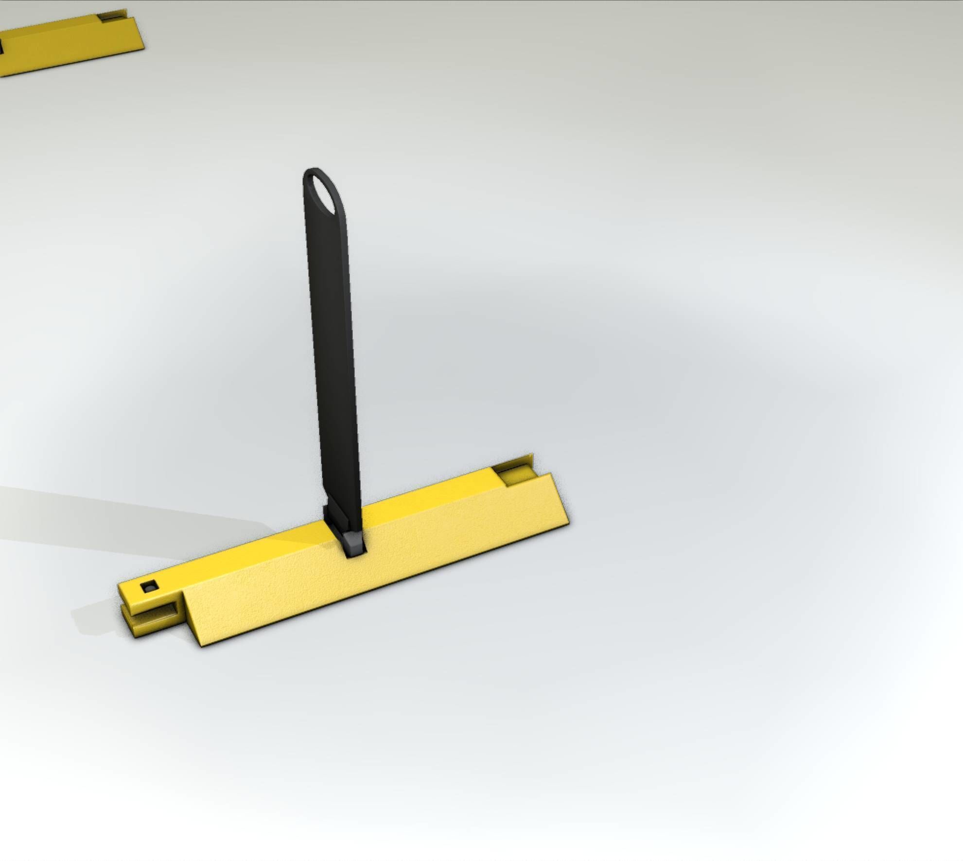 Yellow guide barrier 17 pointing right 628-10 Low-poly 3D model_46