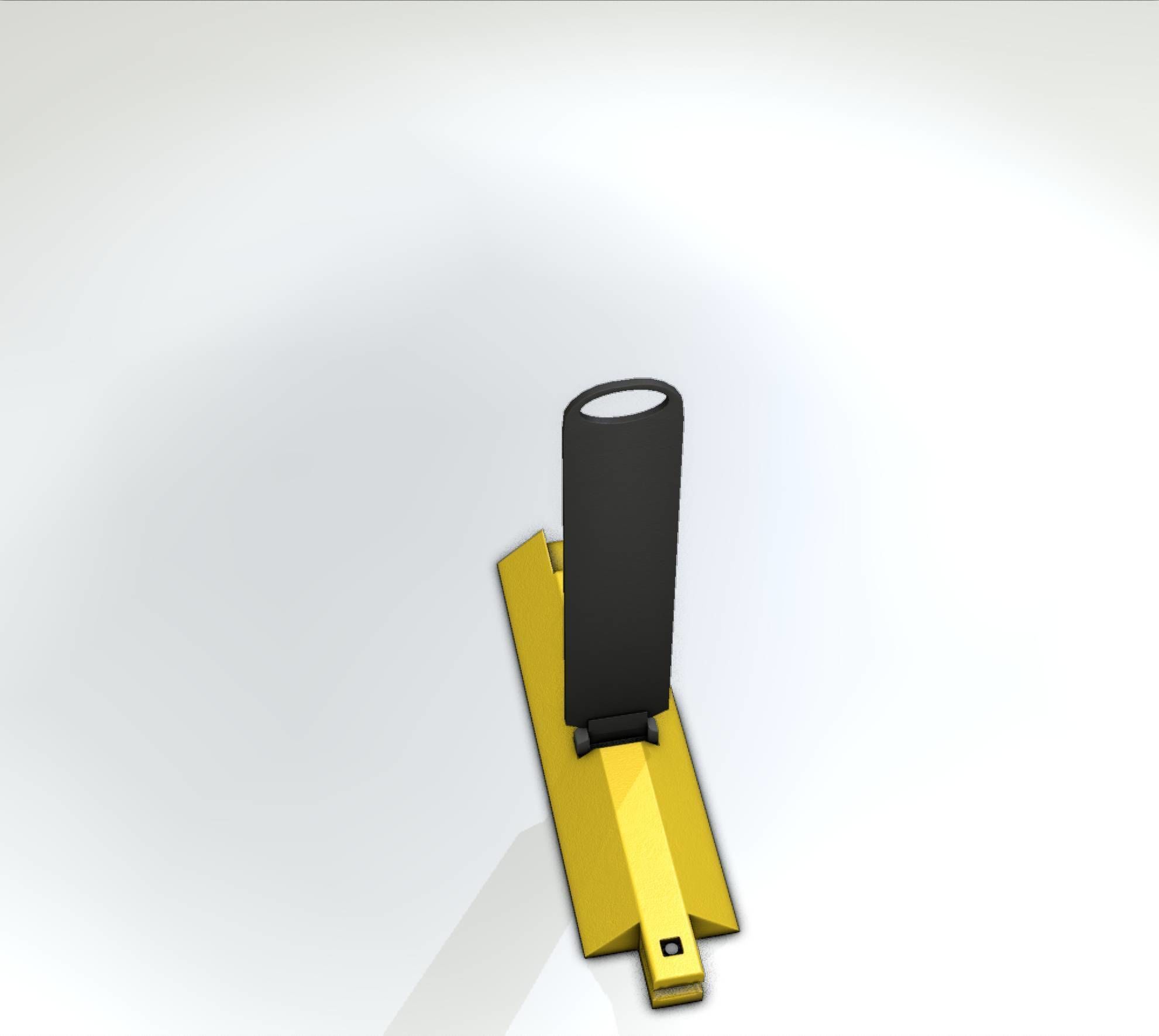 Yellow guide barrier 17 pointing right 628-10 Low-poly 3D model_41