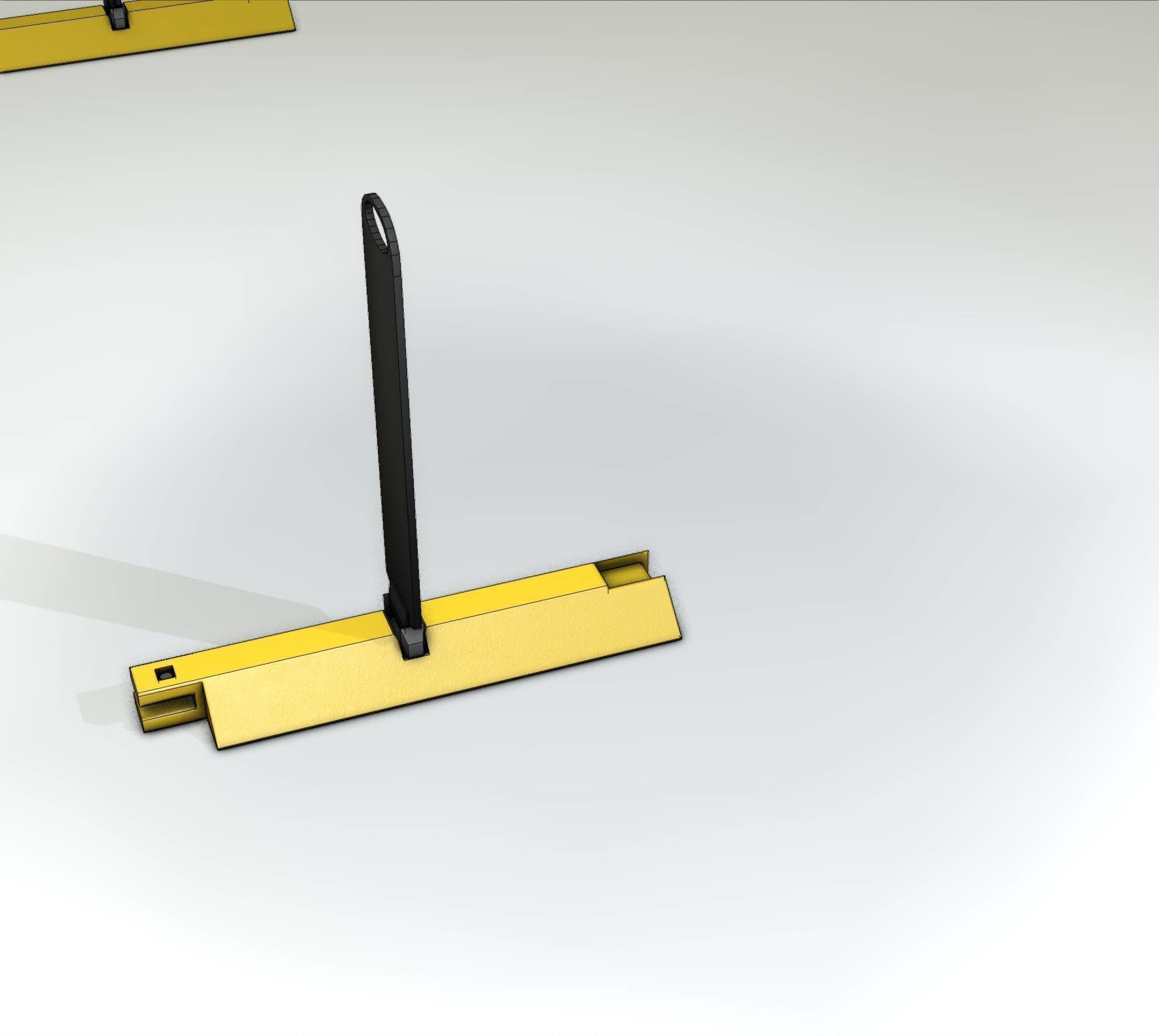 Yellow guide barrier 17 pointing right 628-10 Low-poly 3D model_22