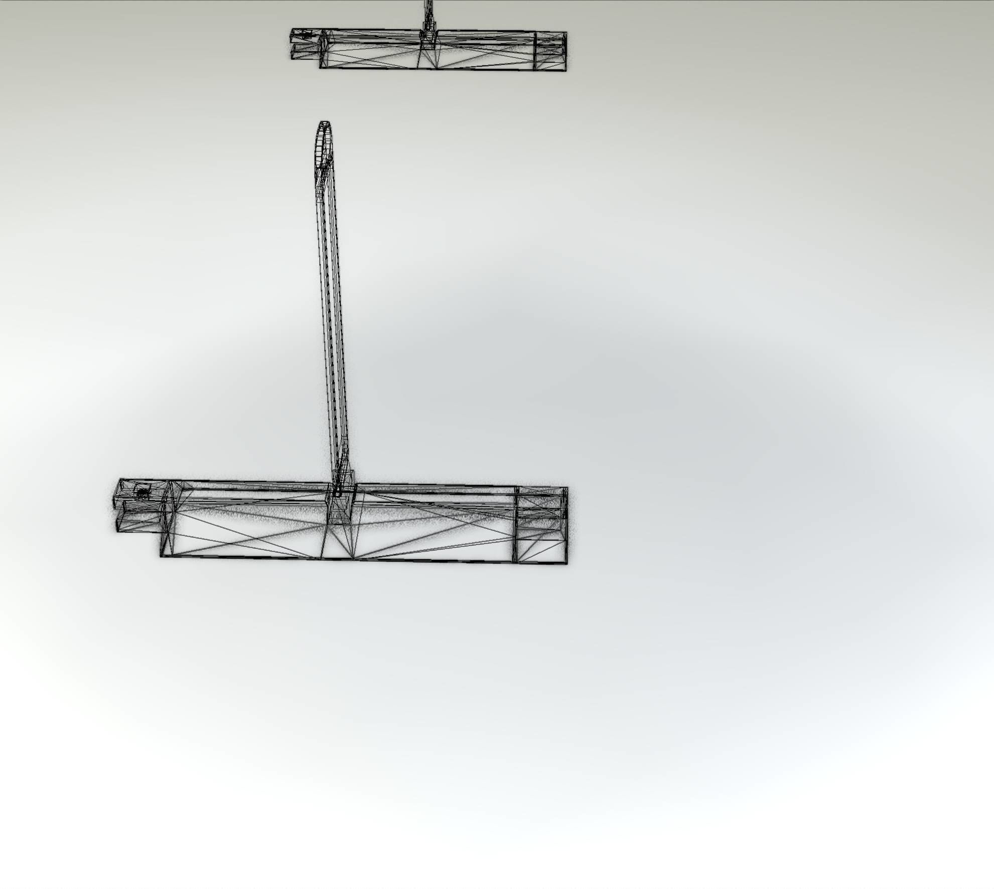 Yellow guide barrier 17 pointing right 628-10 Low-poly 3D model_48