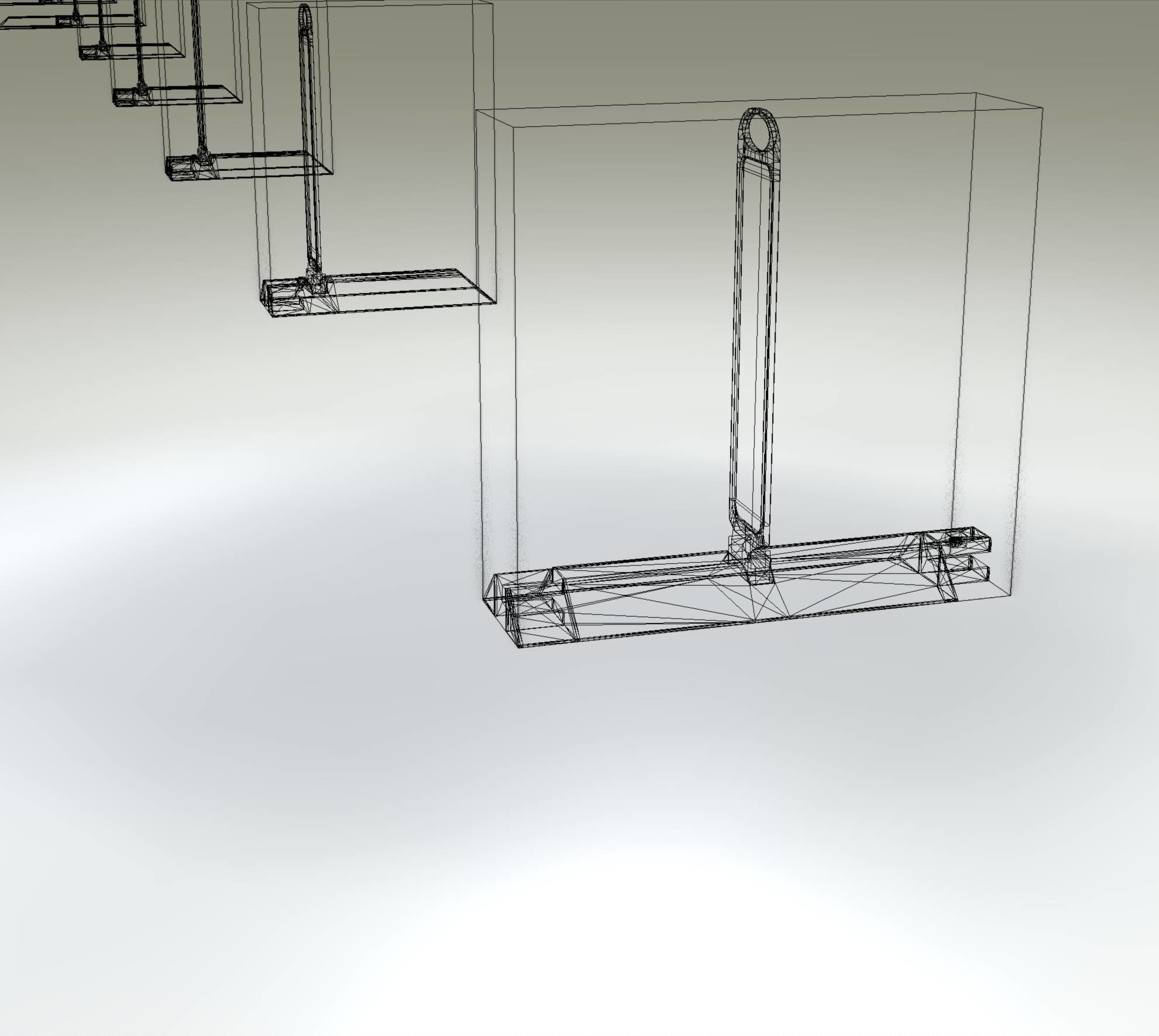 Yellow guide barrier 17 pointing right 628-10 Low-poly 3D model_5