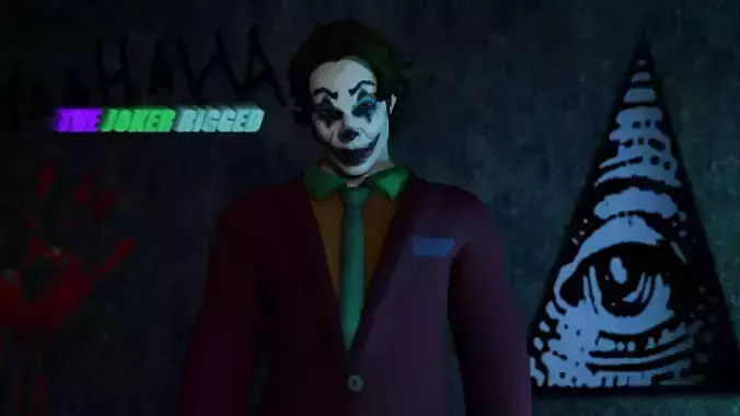The Joker Rigged 2018 Low-poly 3D model