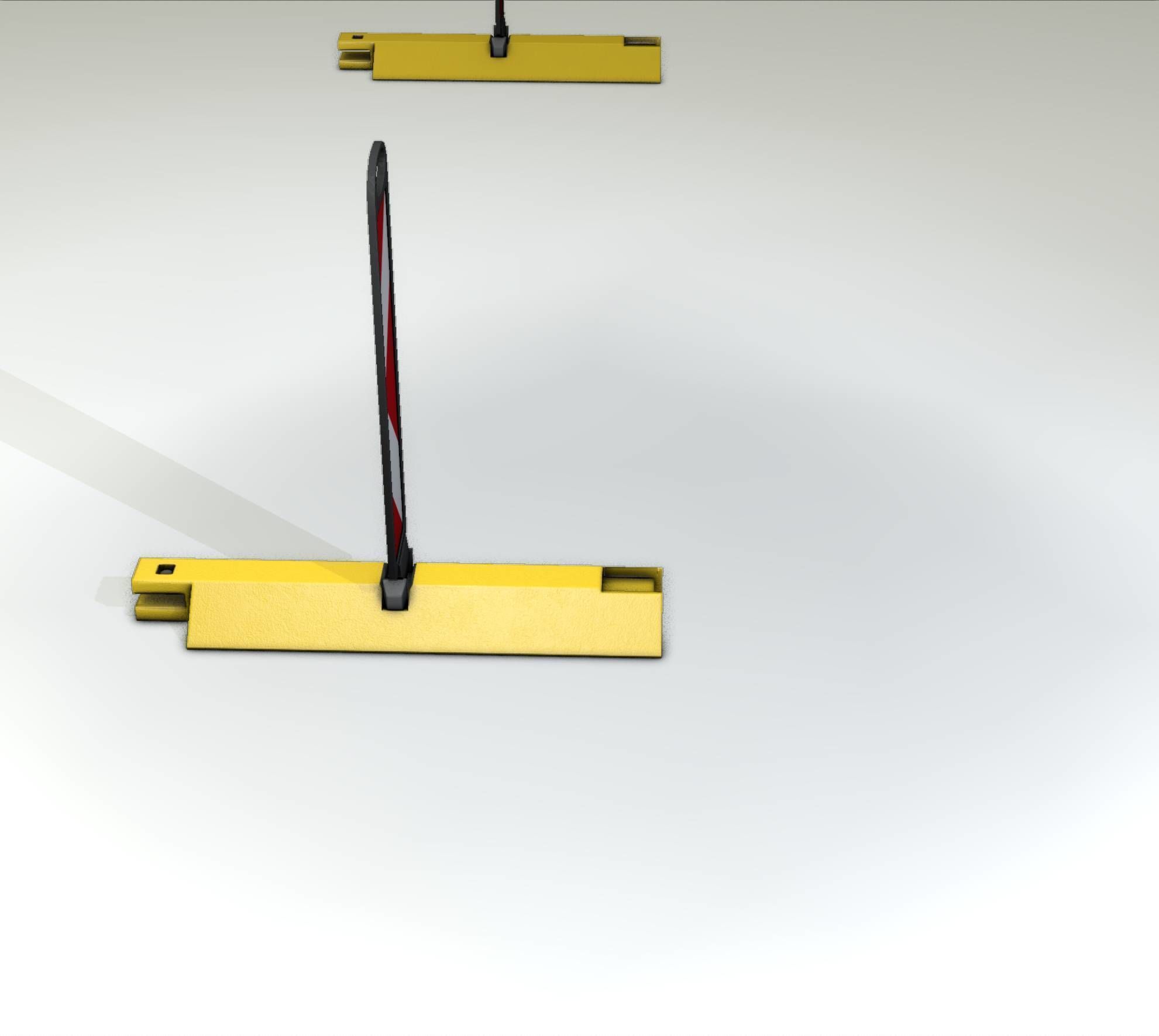 Yellow guide barrier 19 pointing left 628-11 Low-poly 3D model_51