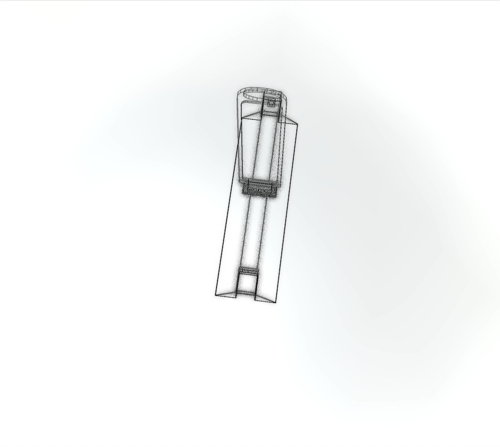 Yellow guide barrier 19 pointing left 628-11 Low-poly 3D model_33