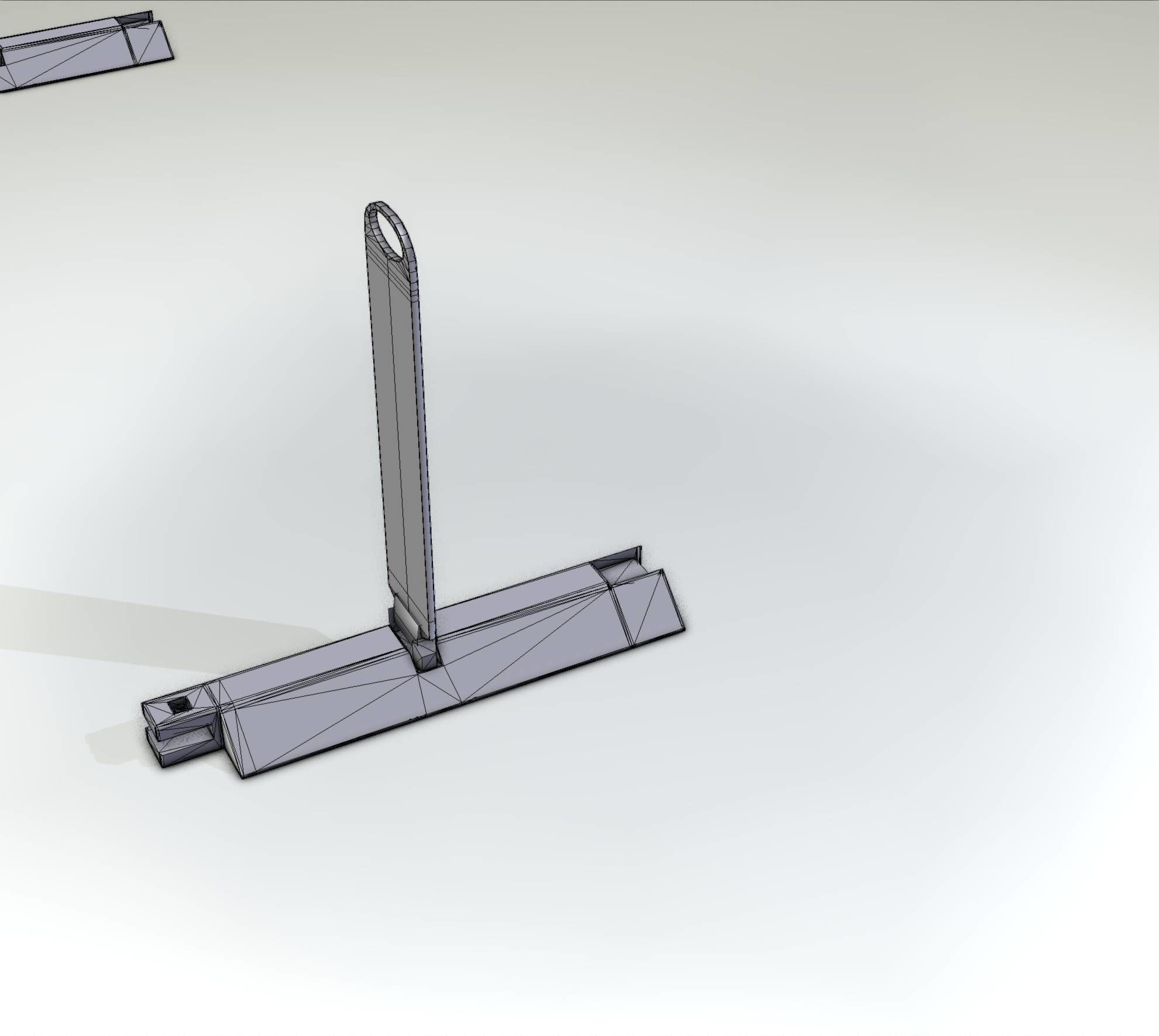 Yellow guide barrier 19 pointing left 628-11 Low-poly 3D model_49